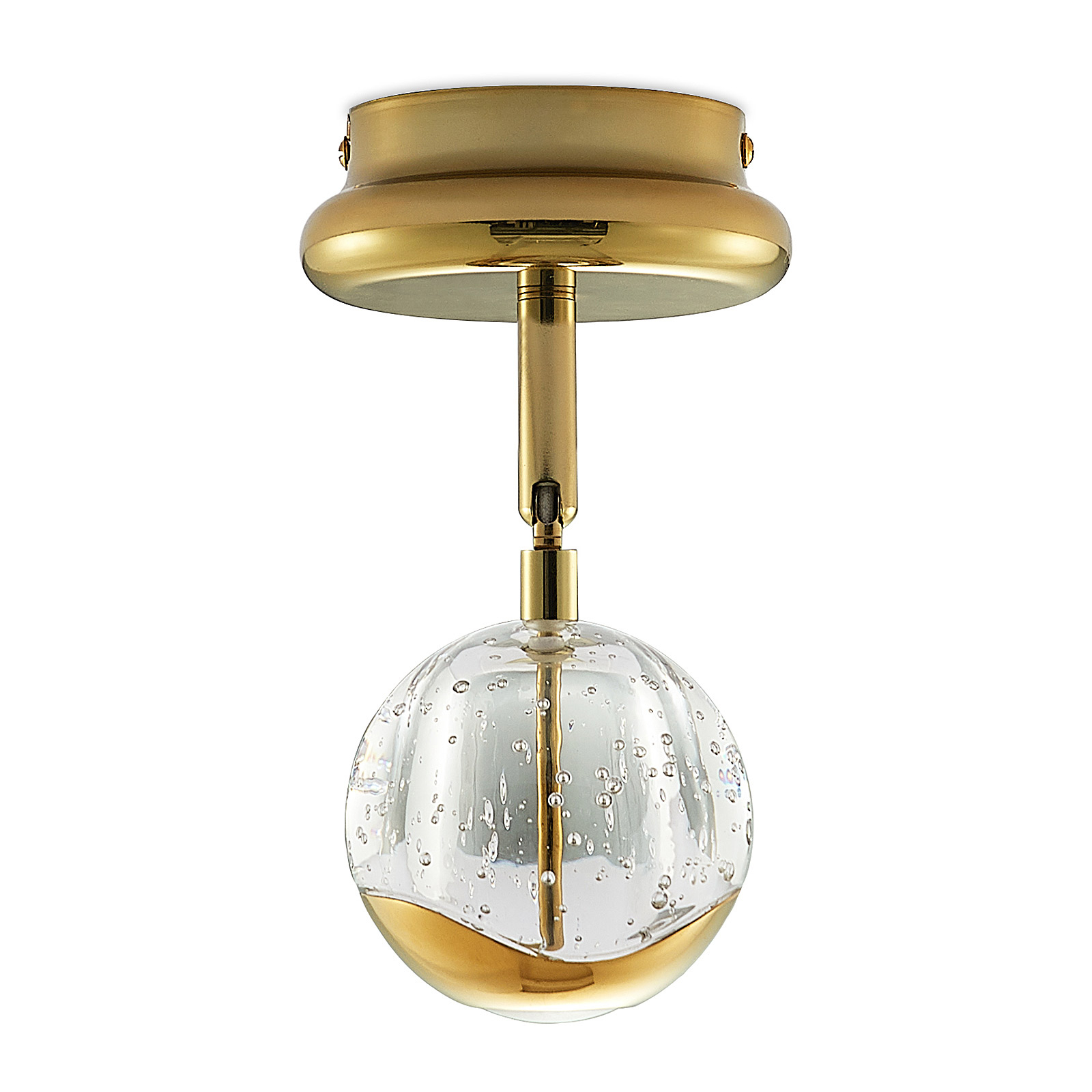Lucande Kilio LED spot met glazen kap, goud