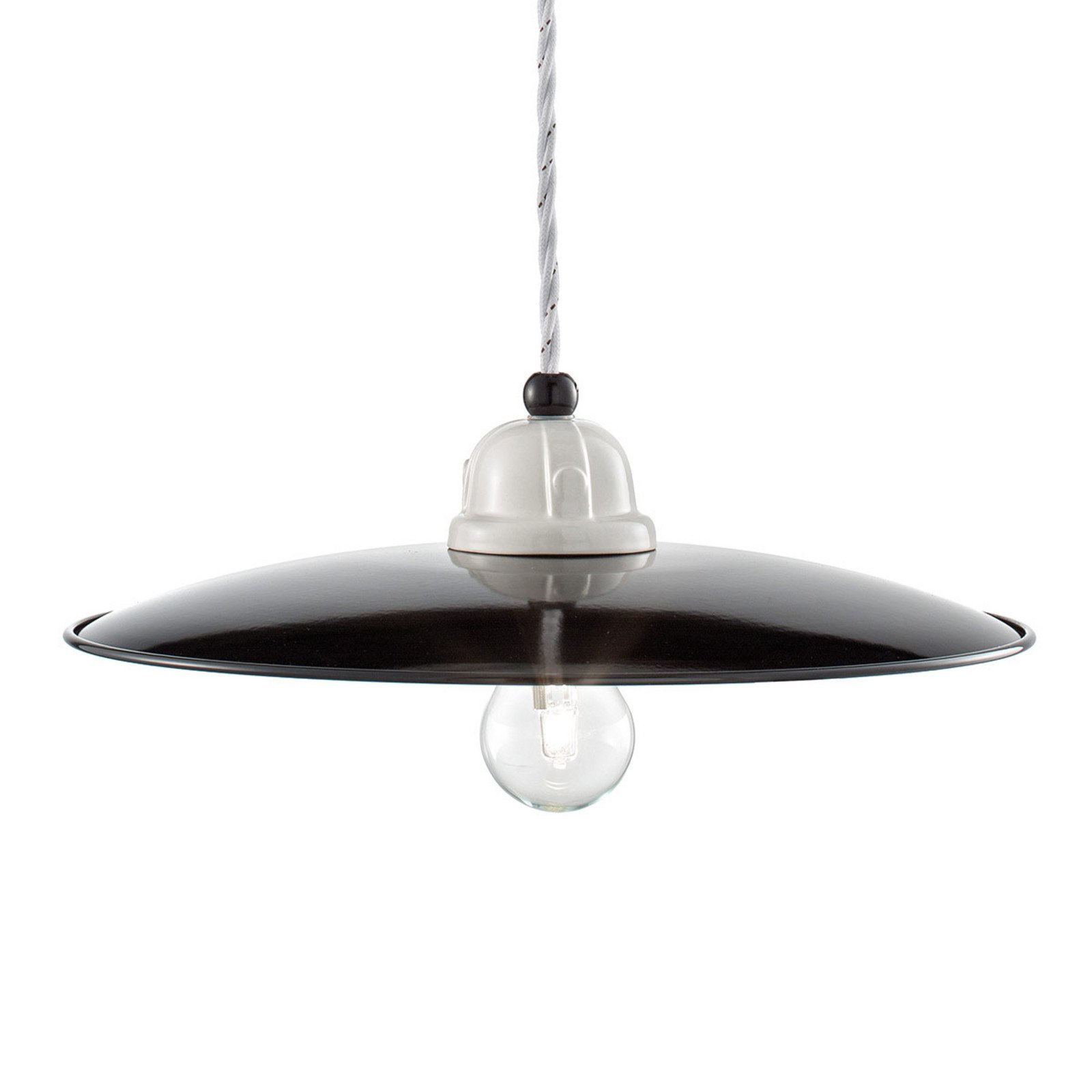 Suspensie retro C1612 negru și alb