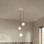 Tala piekaramā lampa Triple Pendant apaļa, E27 opāls, balta/masa