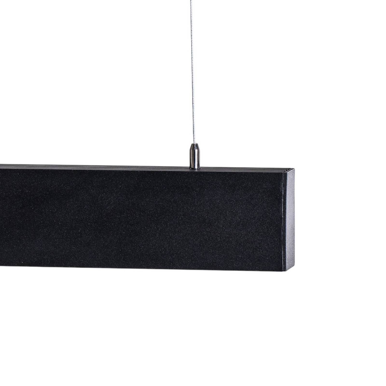 Lampa wisząca Luxe LED, czarna Długość 112,5 cm Metal 4000 K