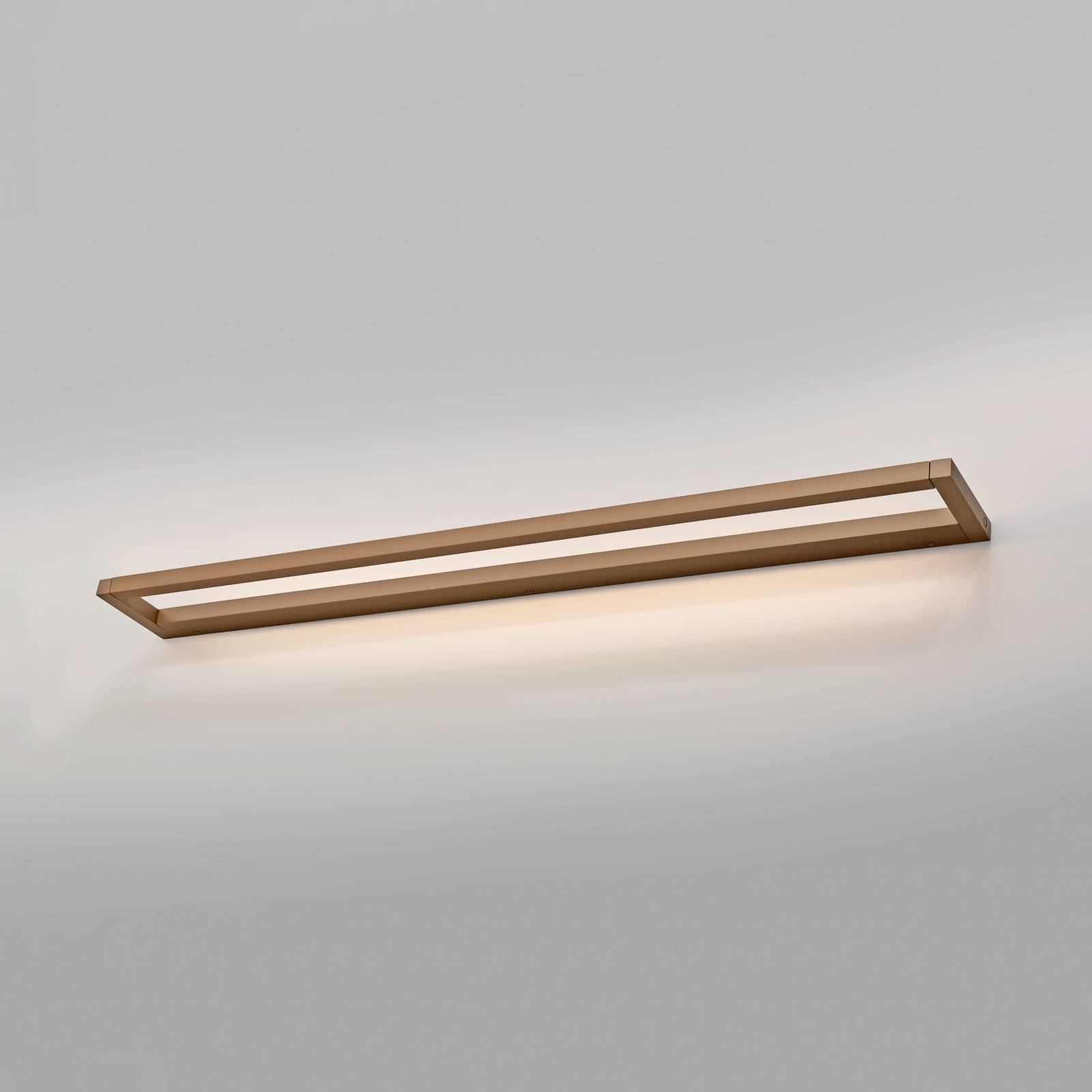 PURE LED-vegglampe Puro bronse bredde 100 cm aluminium dimmer