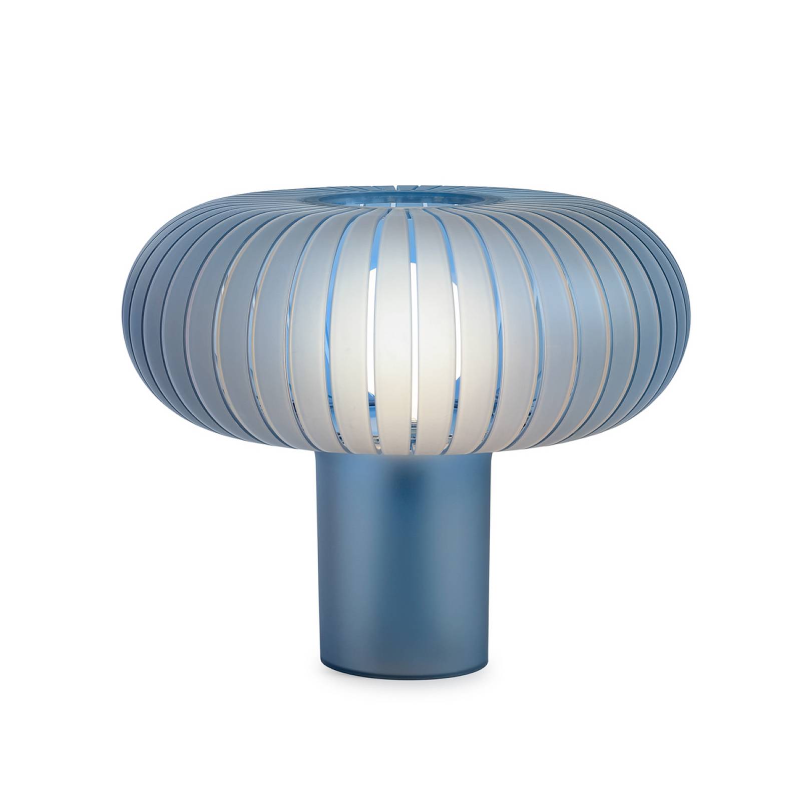Kartell Tischleuchte Teresa Frozen, himmelblau, dimmbar, E27