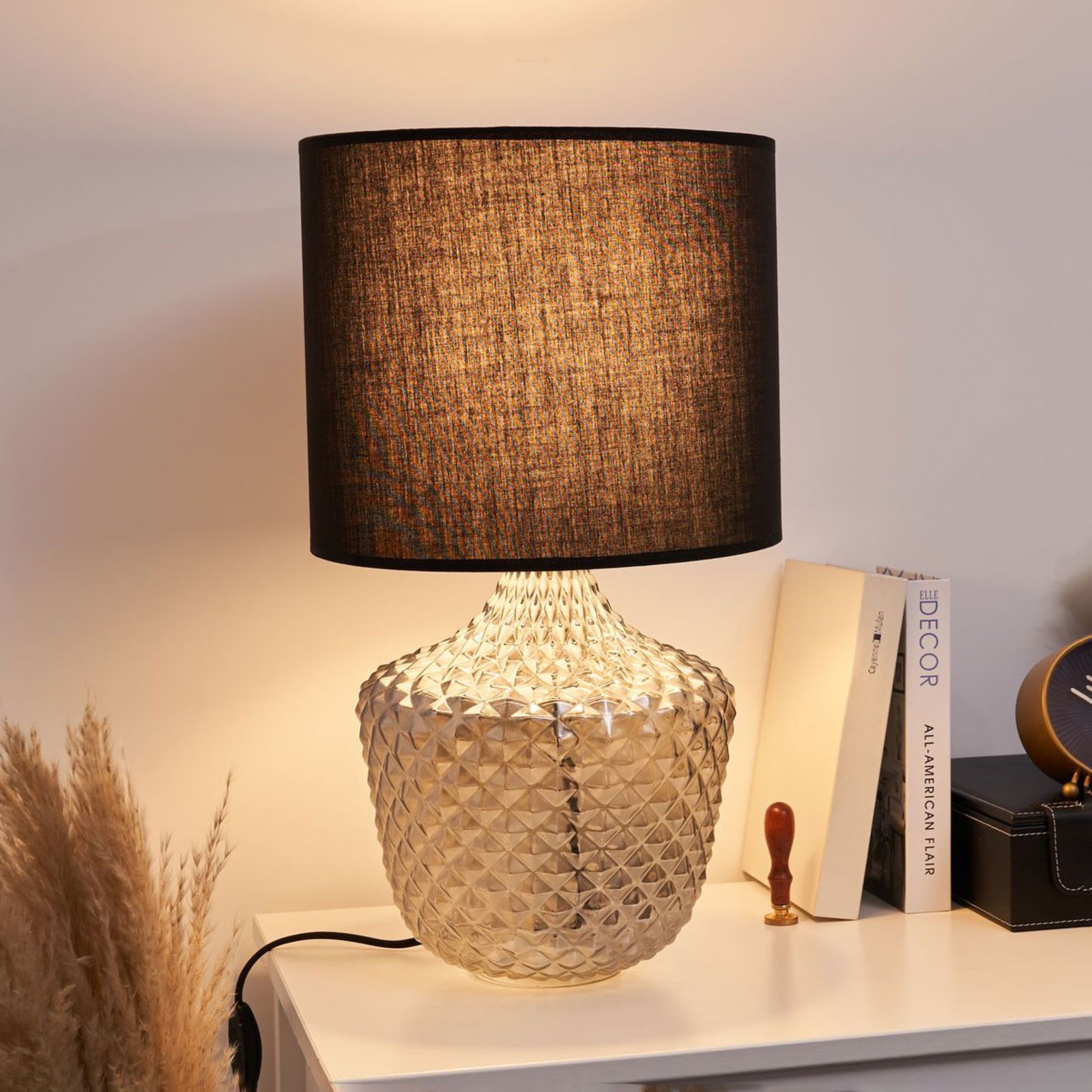 Occlusie Absoluut Mooi Pauleen Brilliant Jewel tafellamp met glazen voet | Lampen24.be