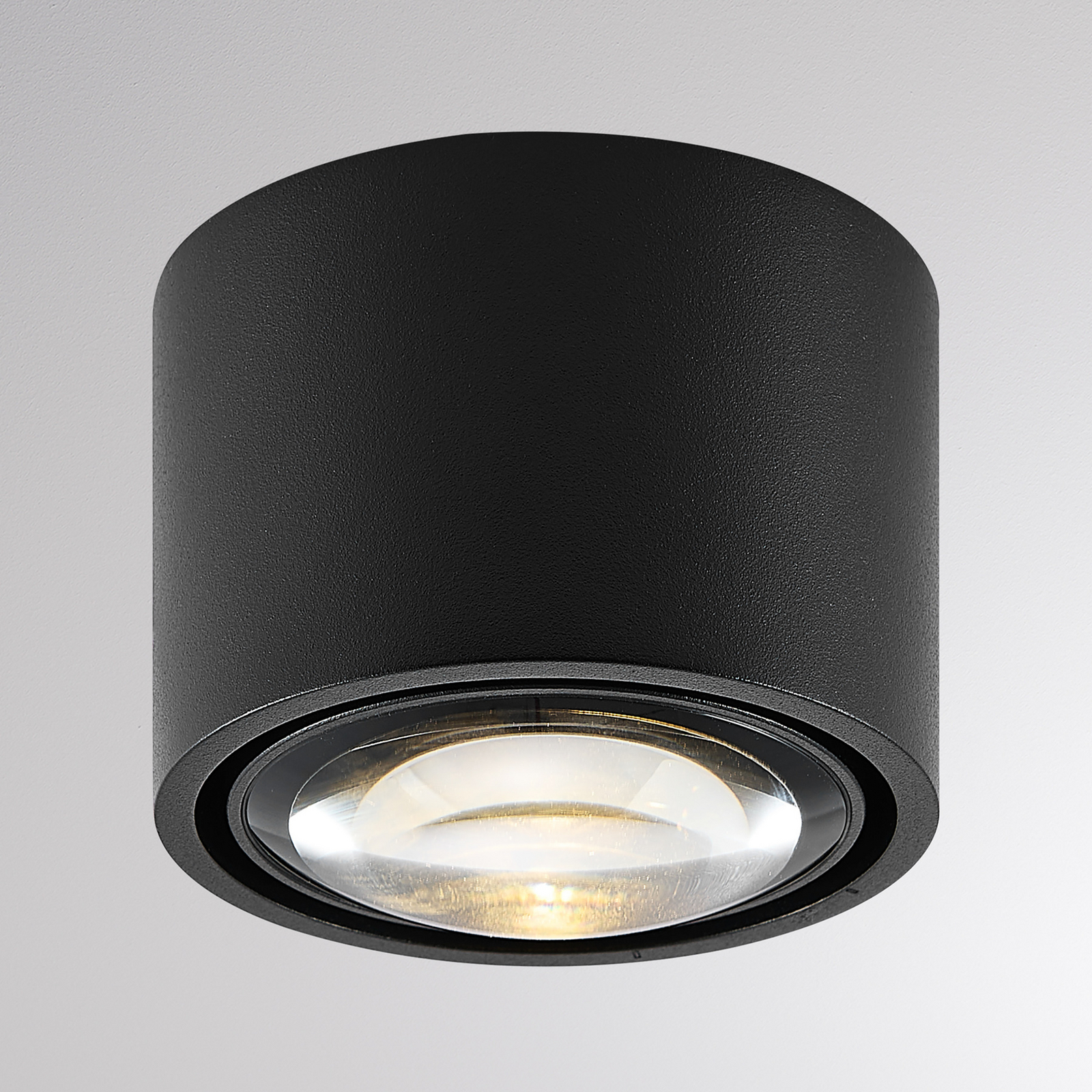LED-utomhustaklampa MAG MINI, svart, Ø 9 cm, CCT-dimbar, IP44
