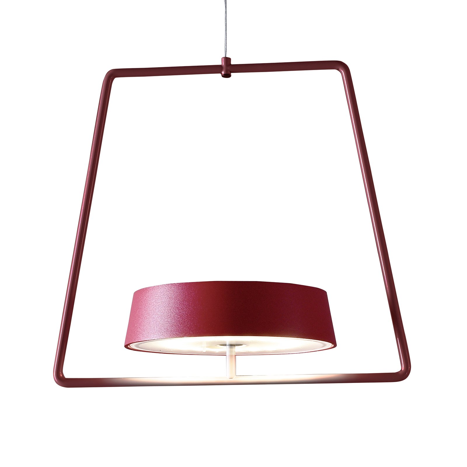 Miram LED hanging light battery dimmable, ruby red