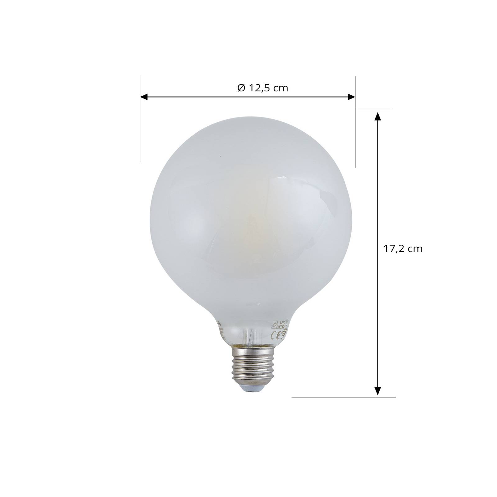 LUUMR LUUMR Smart LED žárovka matná E27 G125 7W Tuya WLAN CCT