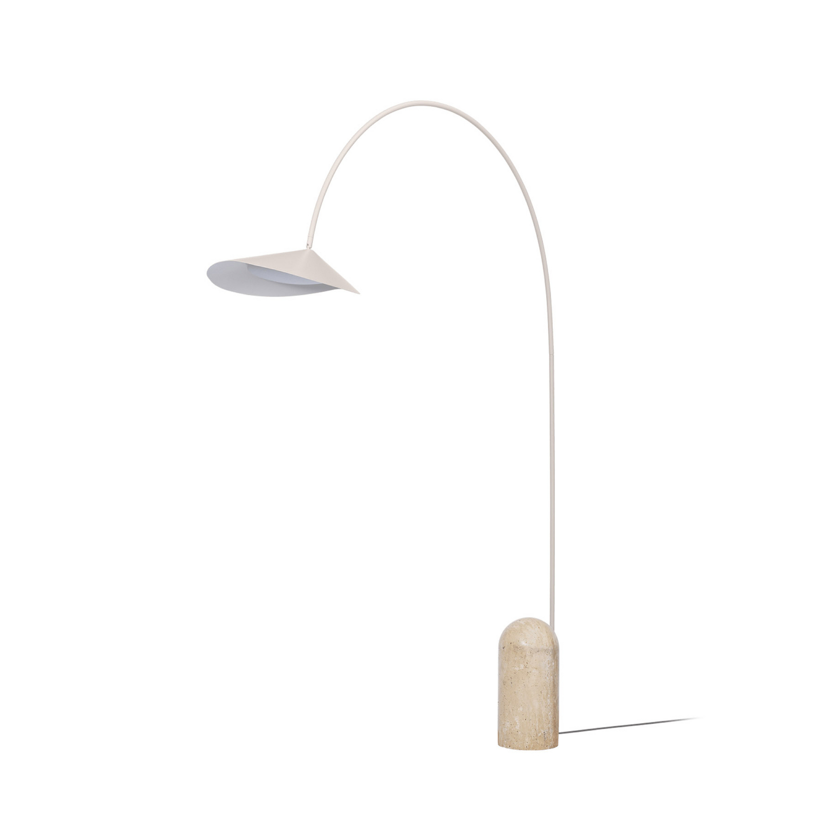 Lampadaire Arum, cachemire, métal/travertin, 205 cm - ferm LIVING