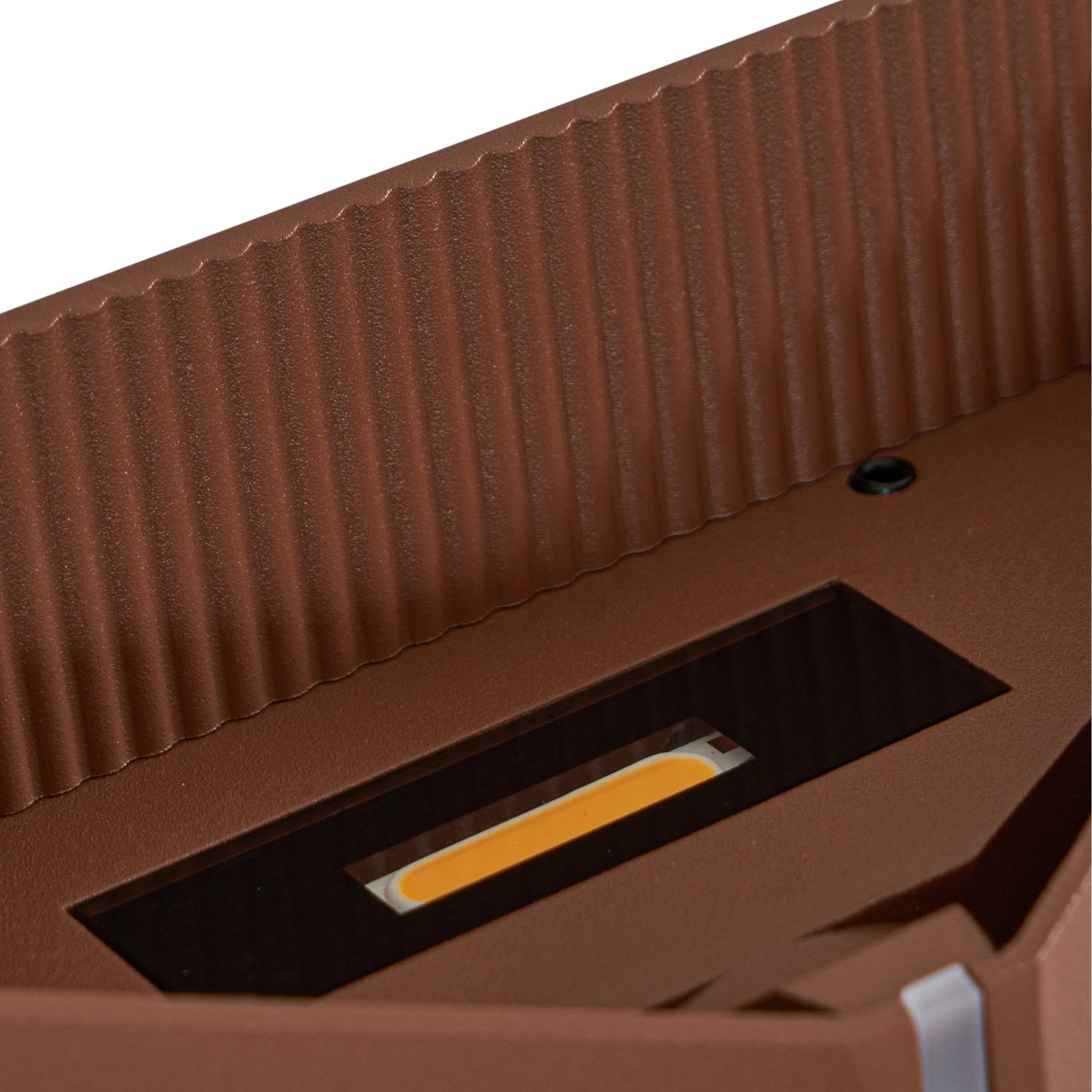 Lindby LED-Außenwandleuchte Anlira, braun, Up & down, IP65