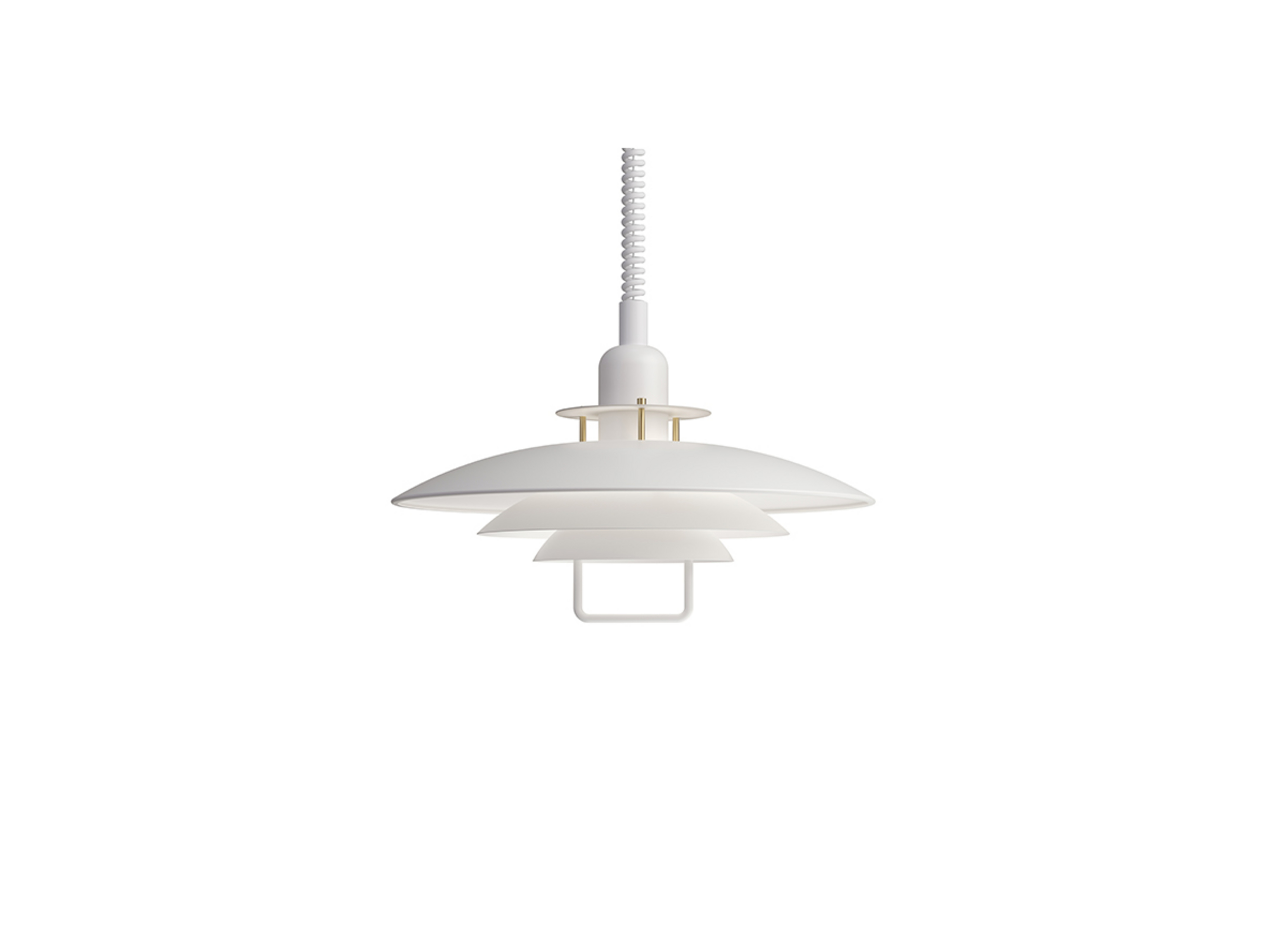 Primus II Suspension Ø43 Matt White/Brass - Belid