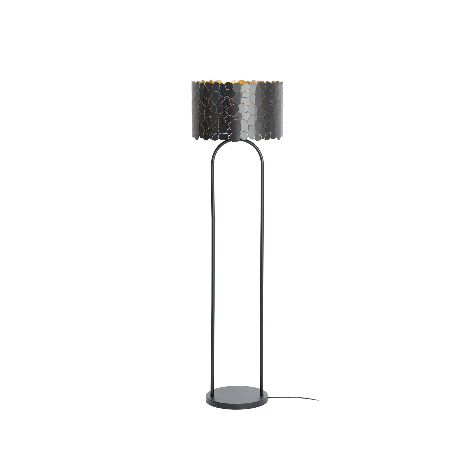 Aralena Vloerlamp Zwart/Goud - Lindby