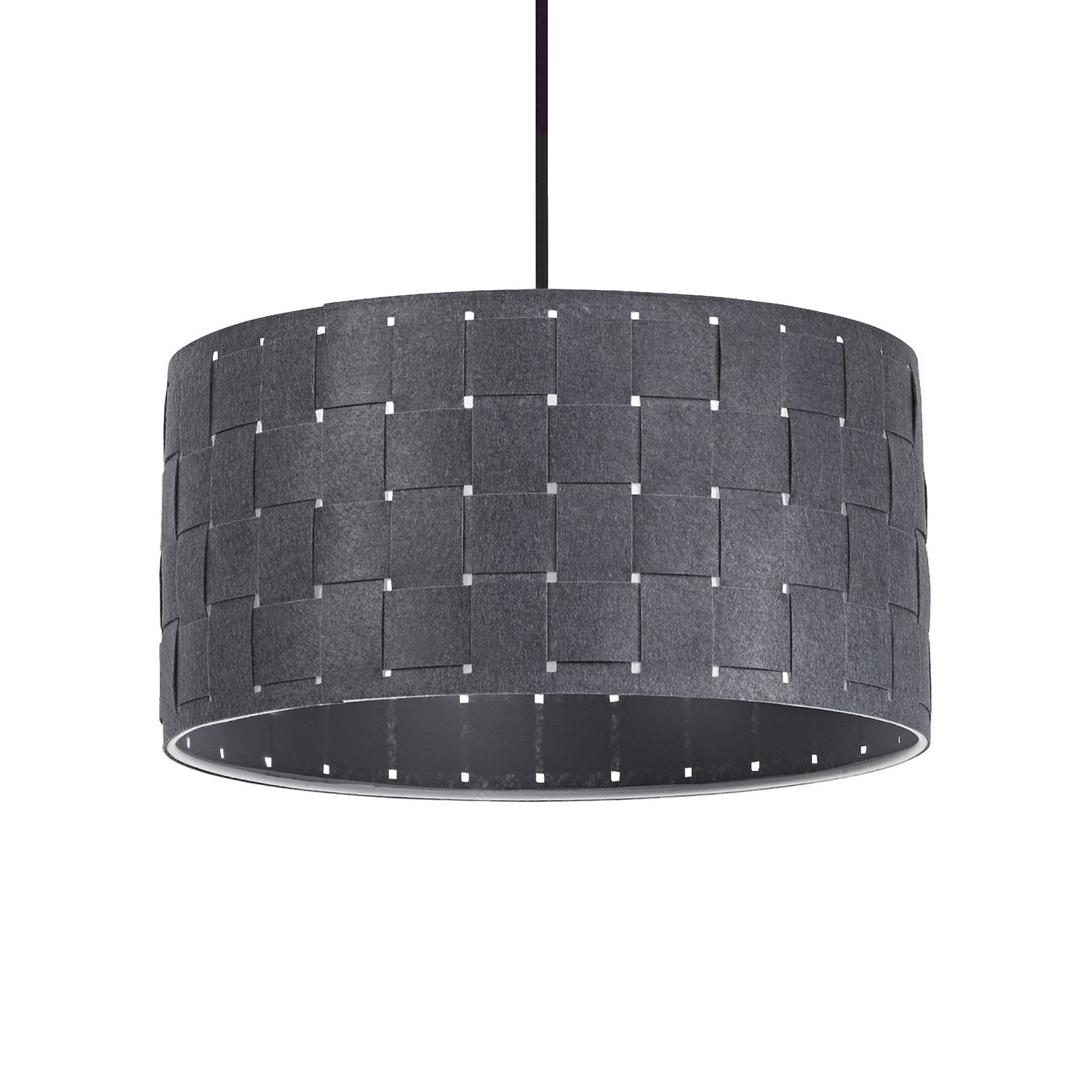 Suspension OSRAM Decor Felt Weaving, Ø 38 cm, gris, feutre E27