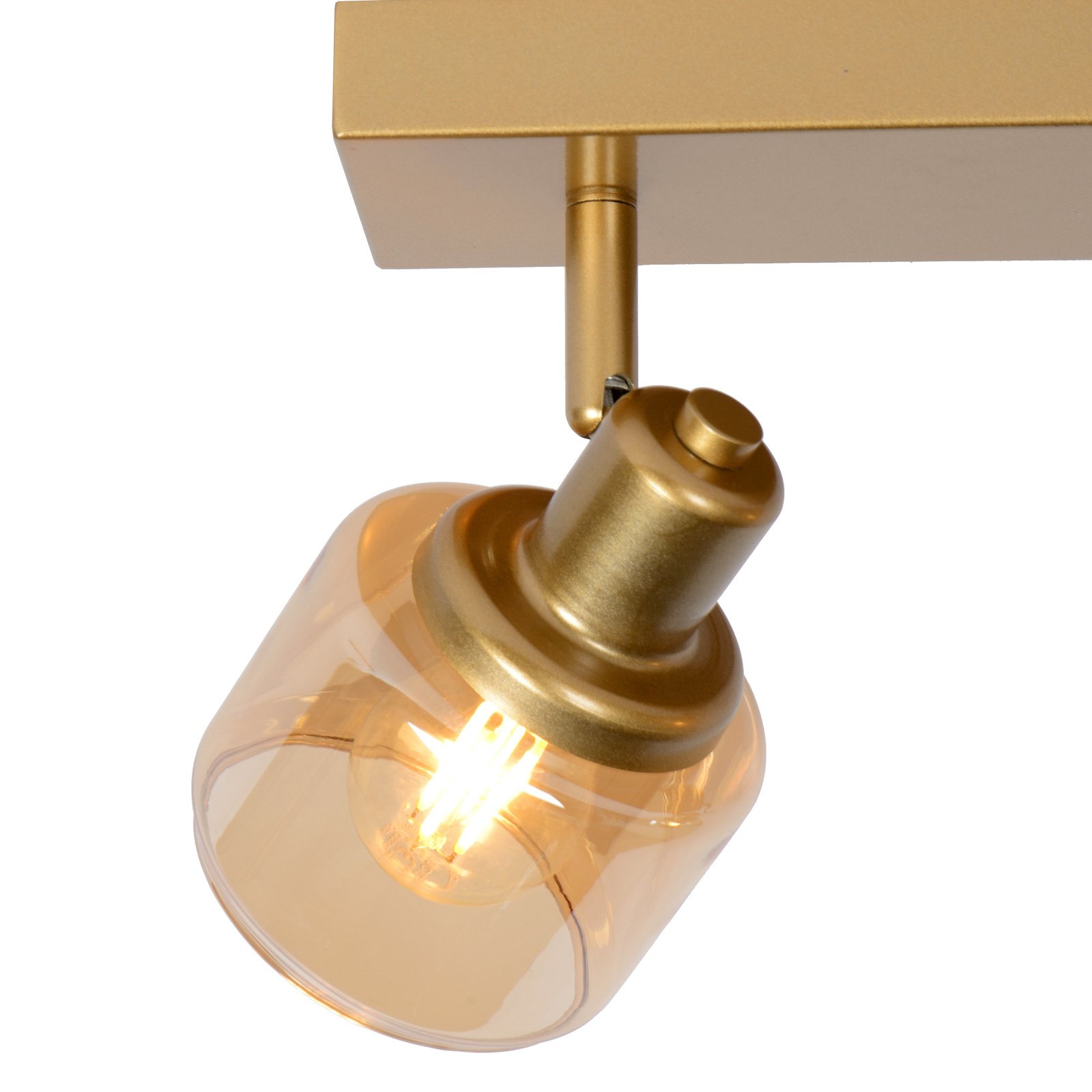 Bjorn downlight, 2-bulb, gold/brass