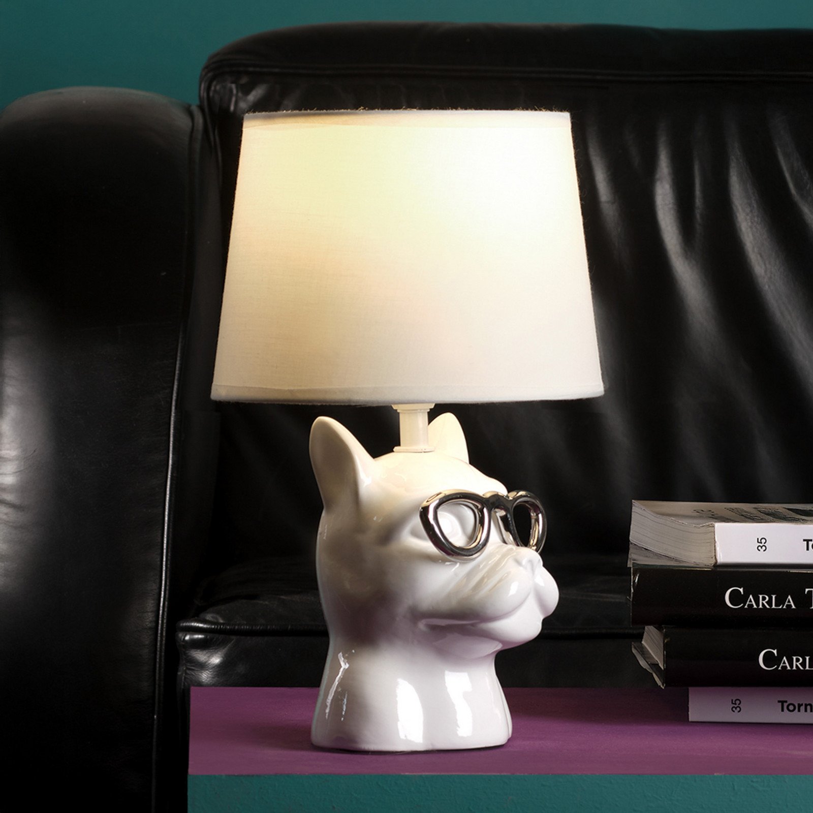 ONLI Biagio lampă de masă alb ceramică 29 cm înălțime E14 - Camera de zi / sufragerie - modern