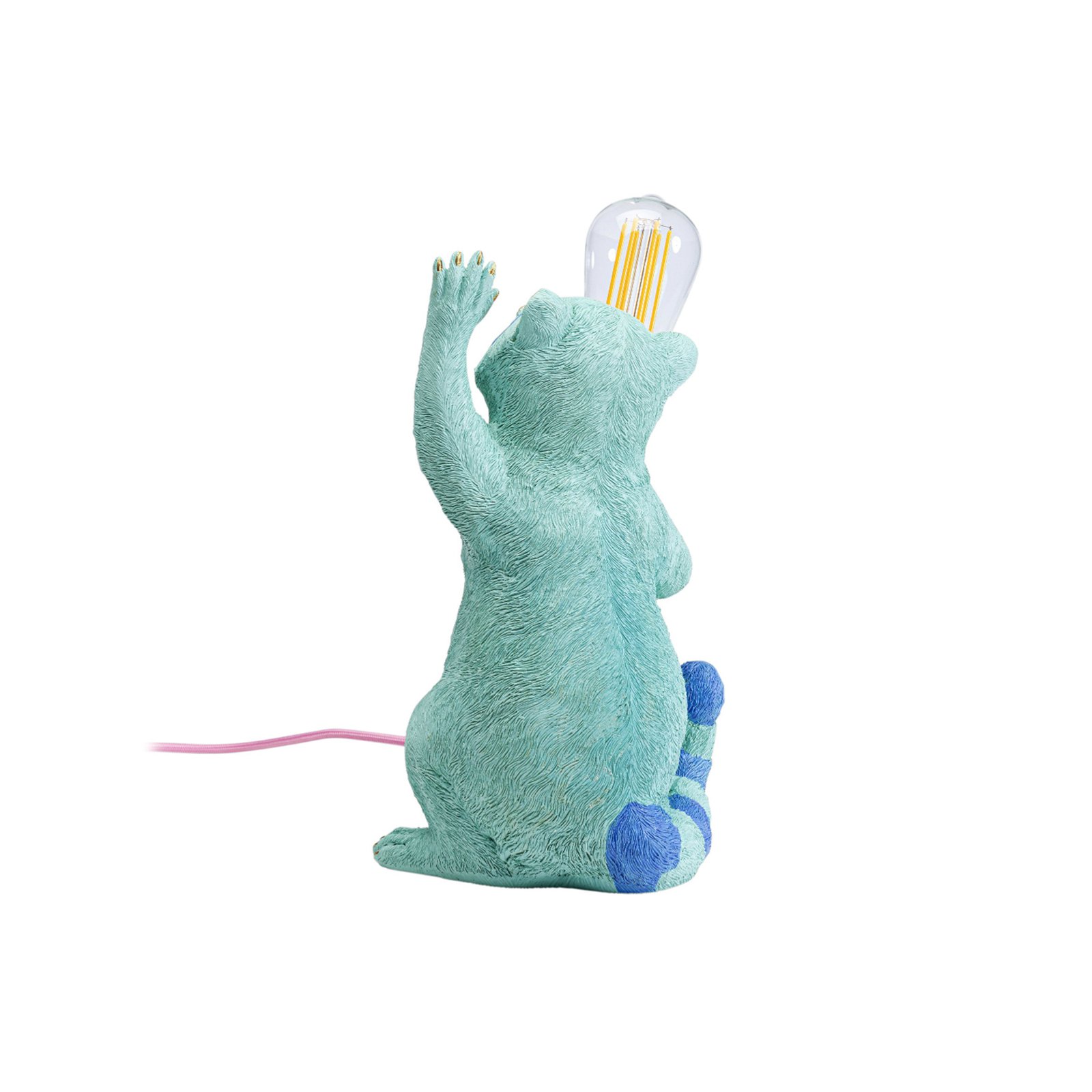 KARE Lampe à poser Racoon, multicolore, résine synthétique, hauteur 31 cm