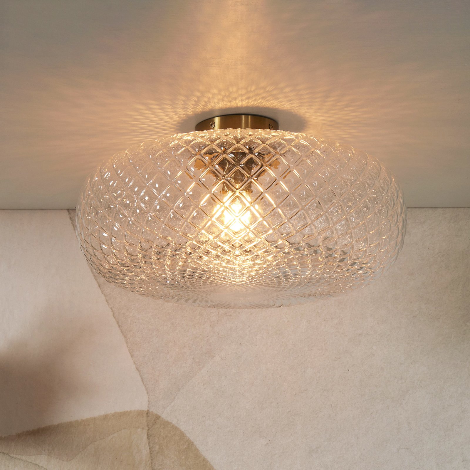 It's about RoMi Venice ceiling light, clear, glass, 44 cm, E27