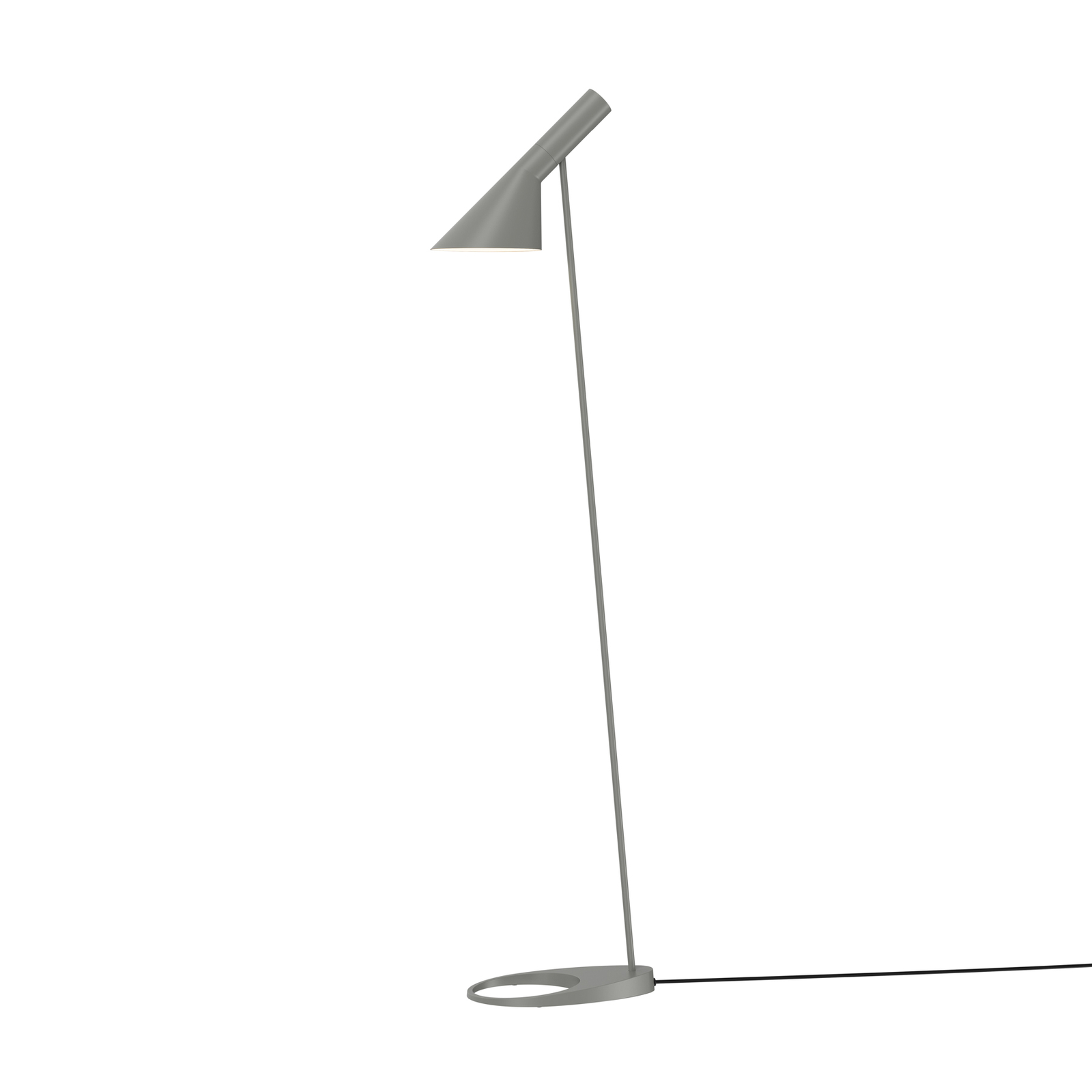 Designová stojací lampa Louis Poulsen AJ šedá