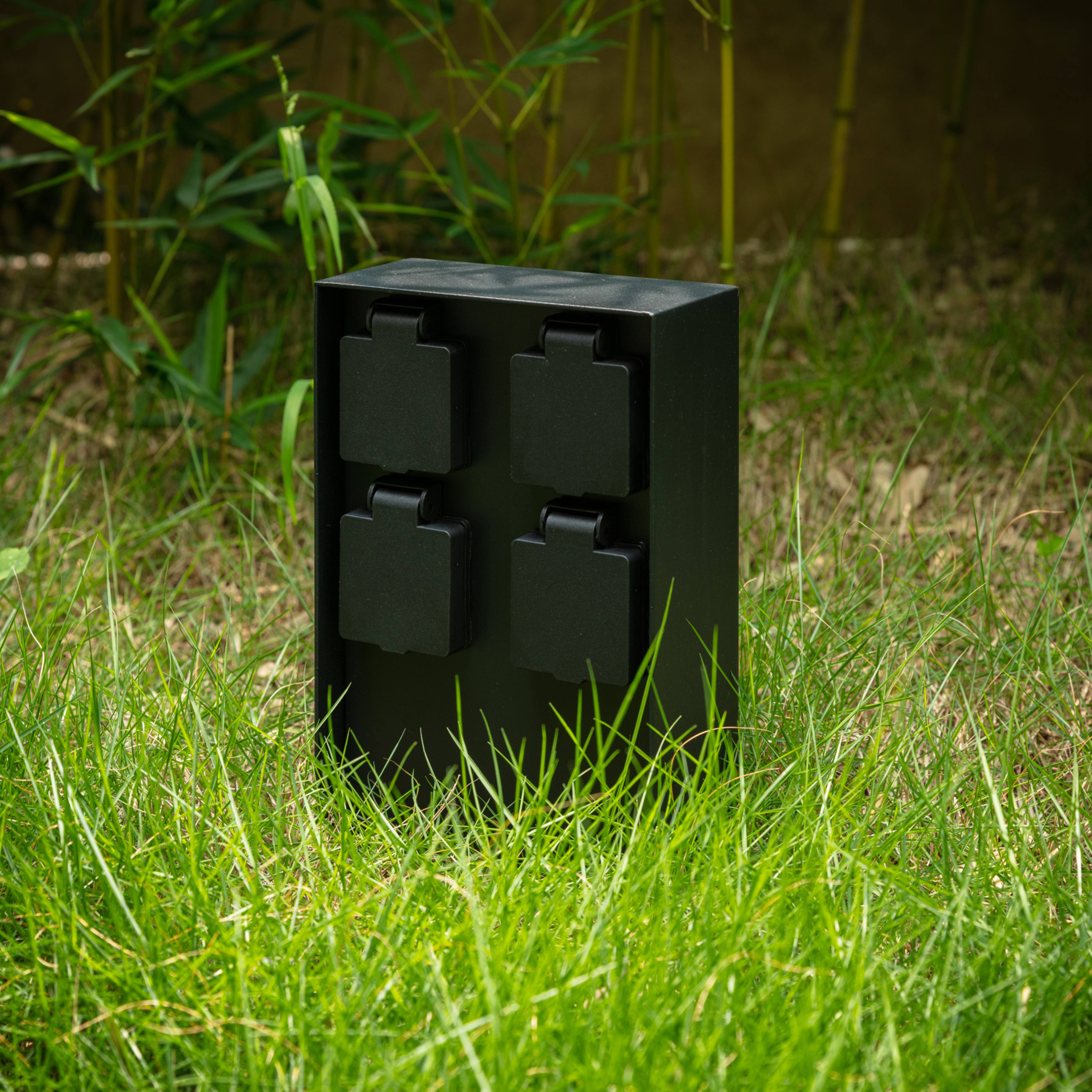 Colonna energetica Prios Foranda, 4 pezzi, nero, 23 cm