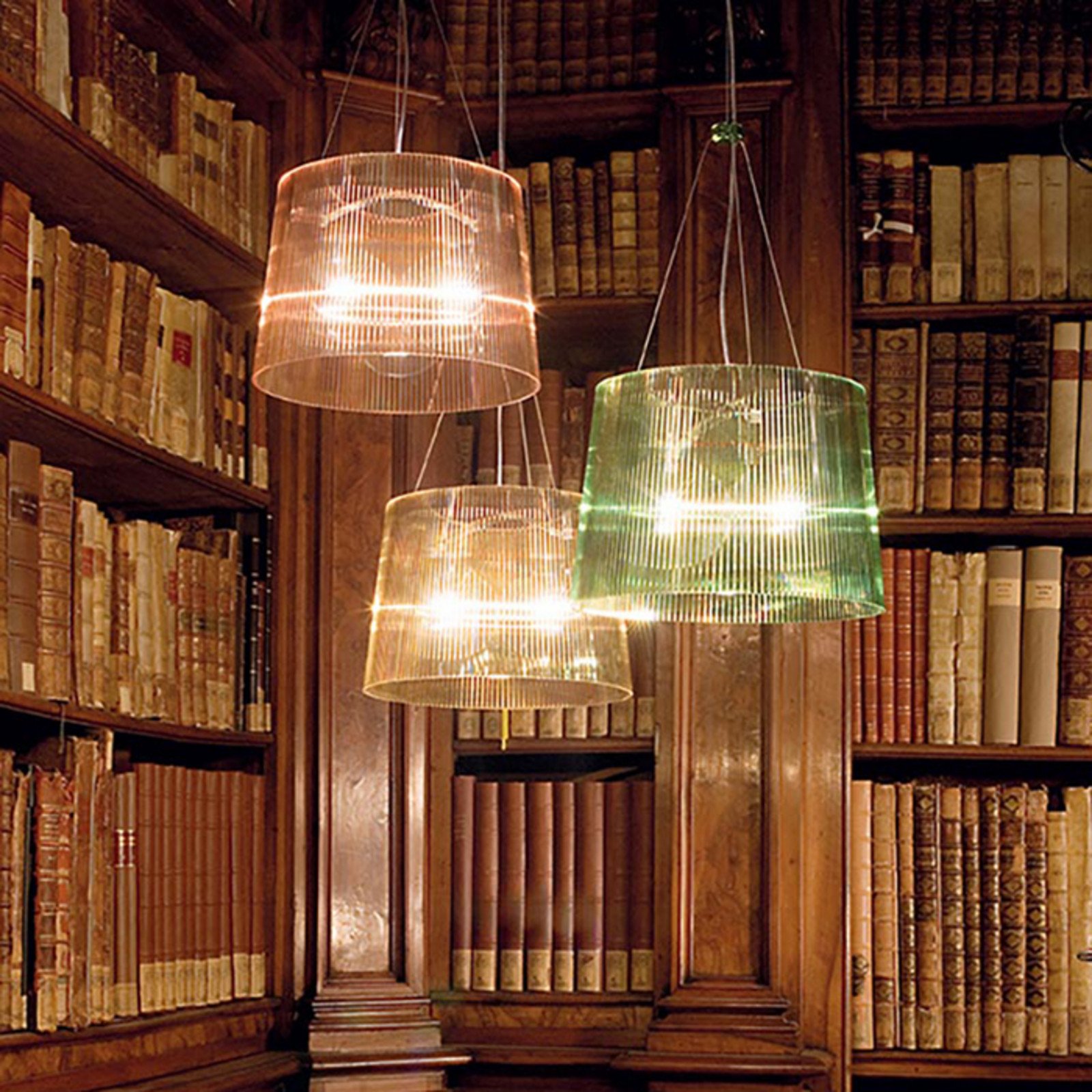 Kartell Gé lampă suspendată LED verde - Camera de zi / sufragerie - design - verde deschis - Plastic