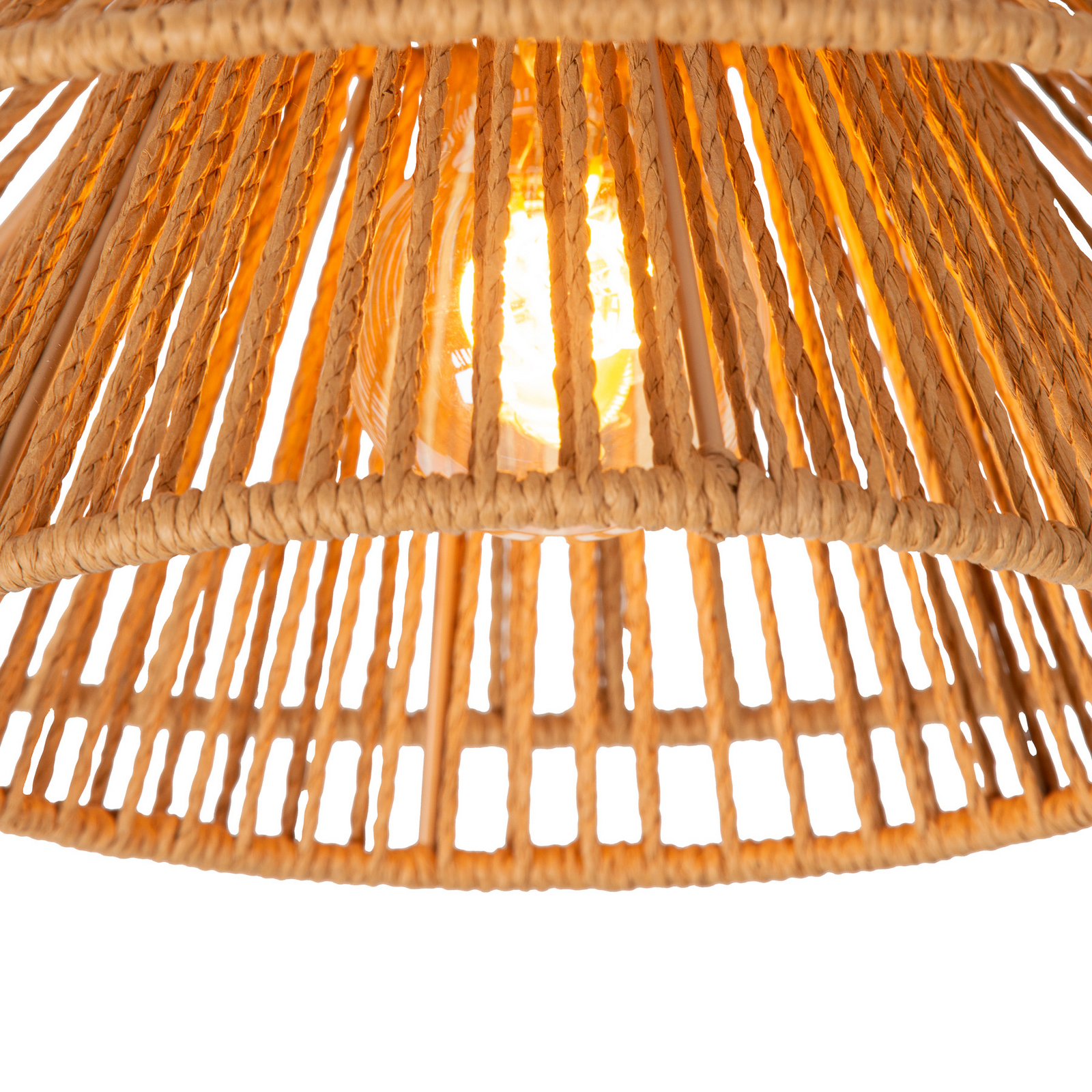 Taklampe Tasman, Ø 32 cm, naturfarget, papir