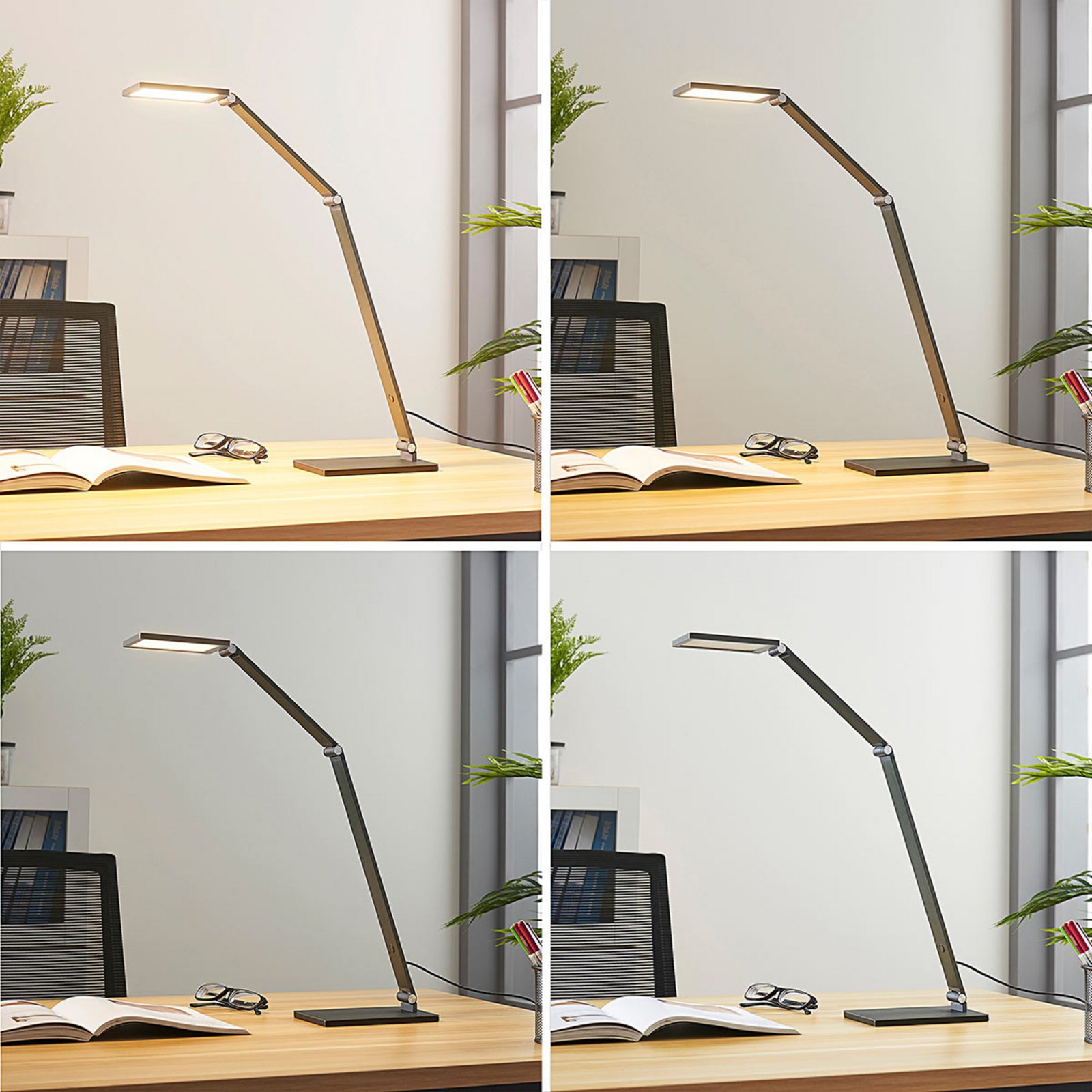 Mion LED Table Lamp Dim. Blue Grey - Lucande