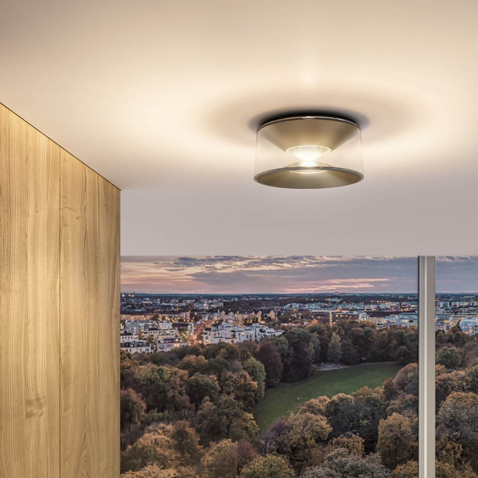 Ribag Vior LED plafonieră LED nisip auriu 60° 3000K - Camera de zi / sufragerie - modern - nisip auriu transparent - Metal