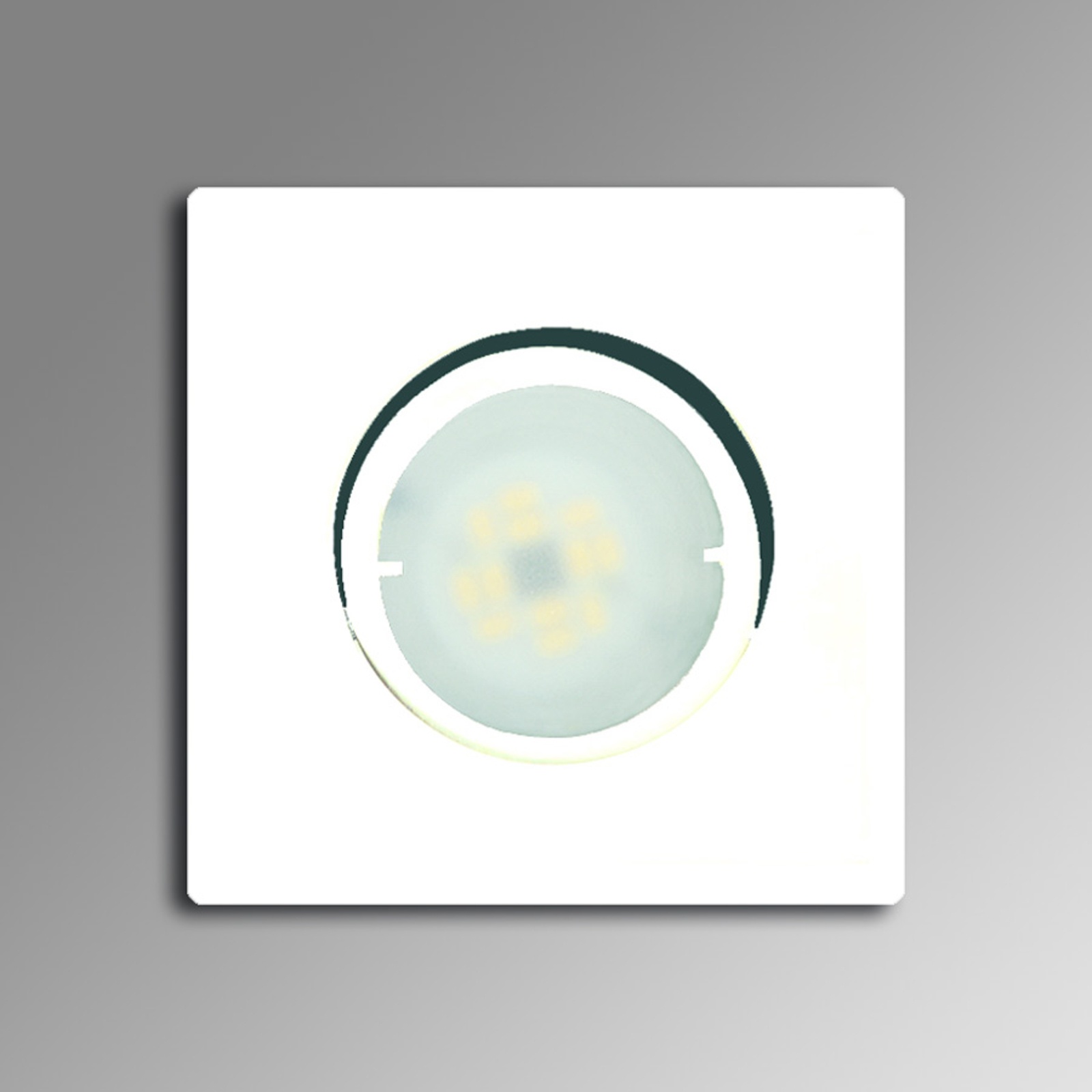 Busch White LED recessed light Joanie, pivotable, for Living / Dining Room, metal, 4.5 W, energy efficiency: A+, L: 8.2 cm, W: 8.2 cm