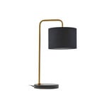 Hillary Table Lamp Black/Gold - Lindby