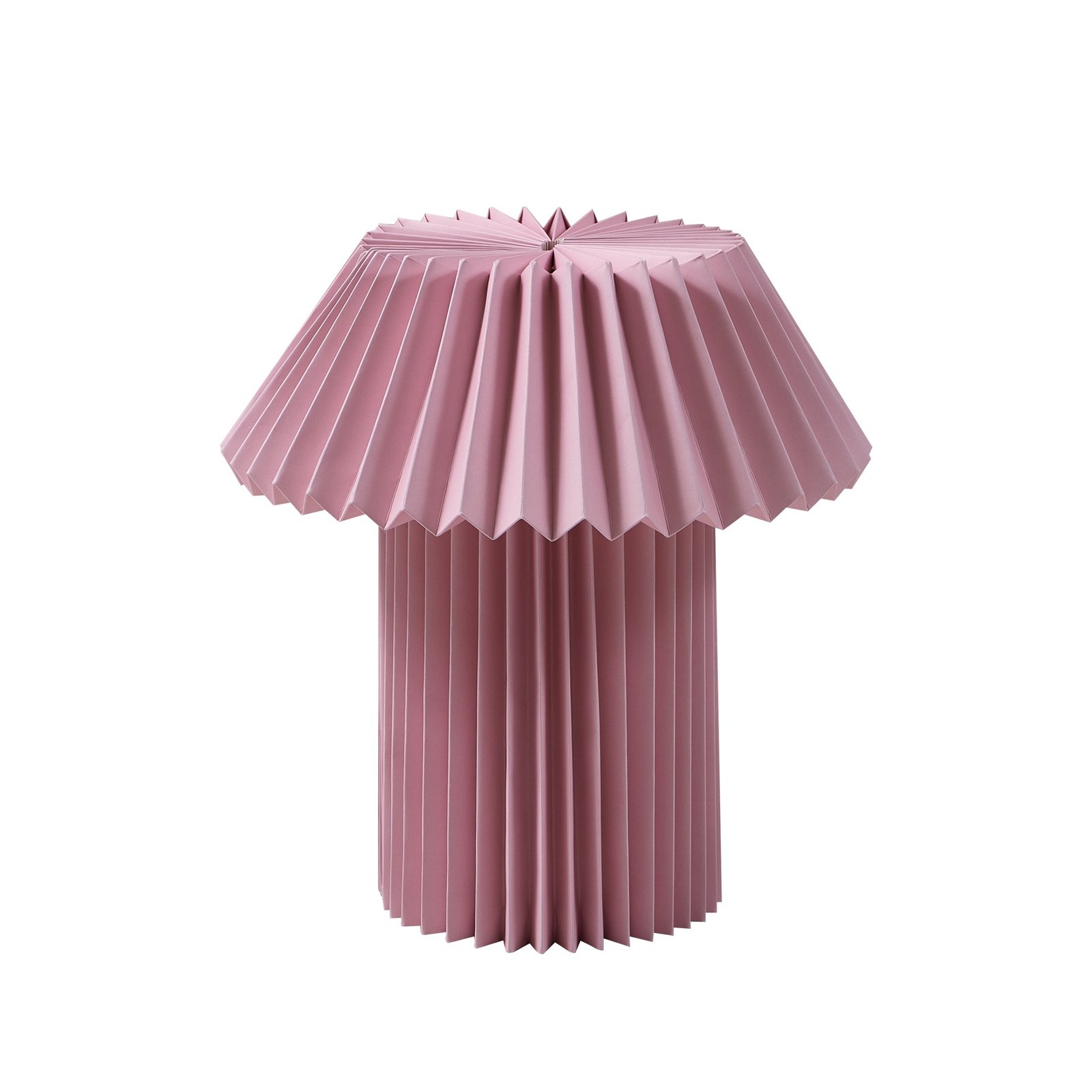 Lampa stołowa Lindby Magali, różowy, papier, Ø 34 cm, E14