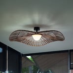 Bover LED āra griestu lampa Mediterrānia, brūna, Ø 105 cm