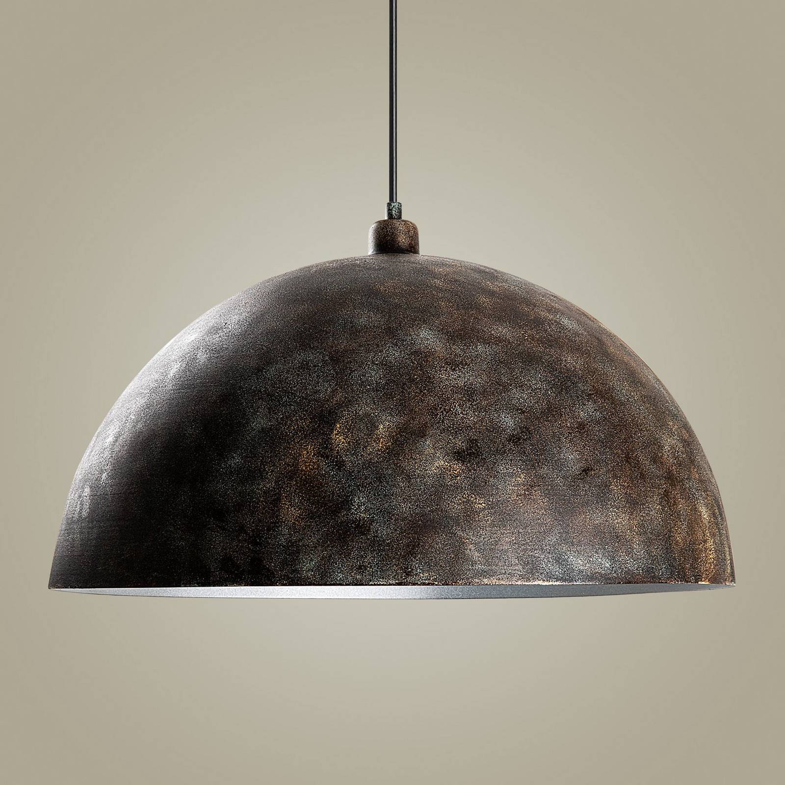 Żyrandol Berceste, Ø 60 cm, postarzane mosiądz, metal