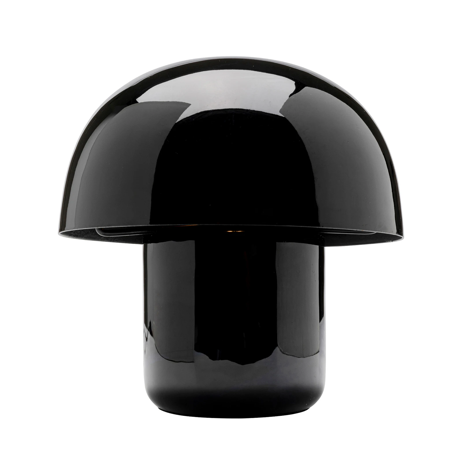 Kare stolová lampa Mushroom, čierna, kov, 20 cm, E14