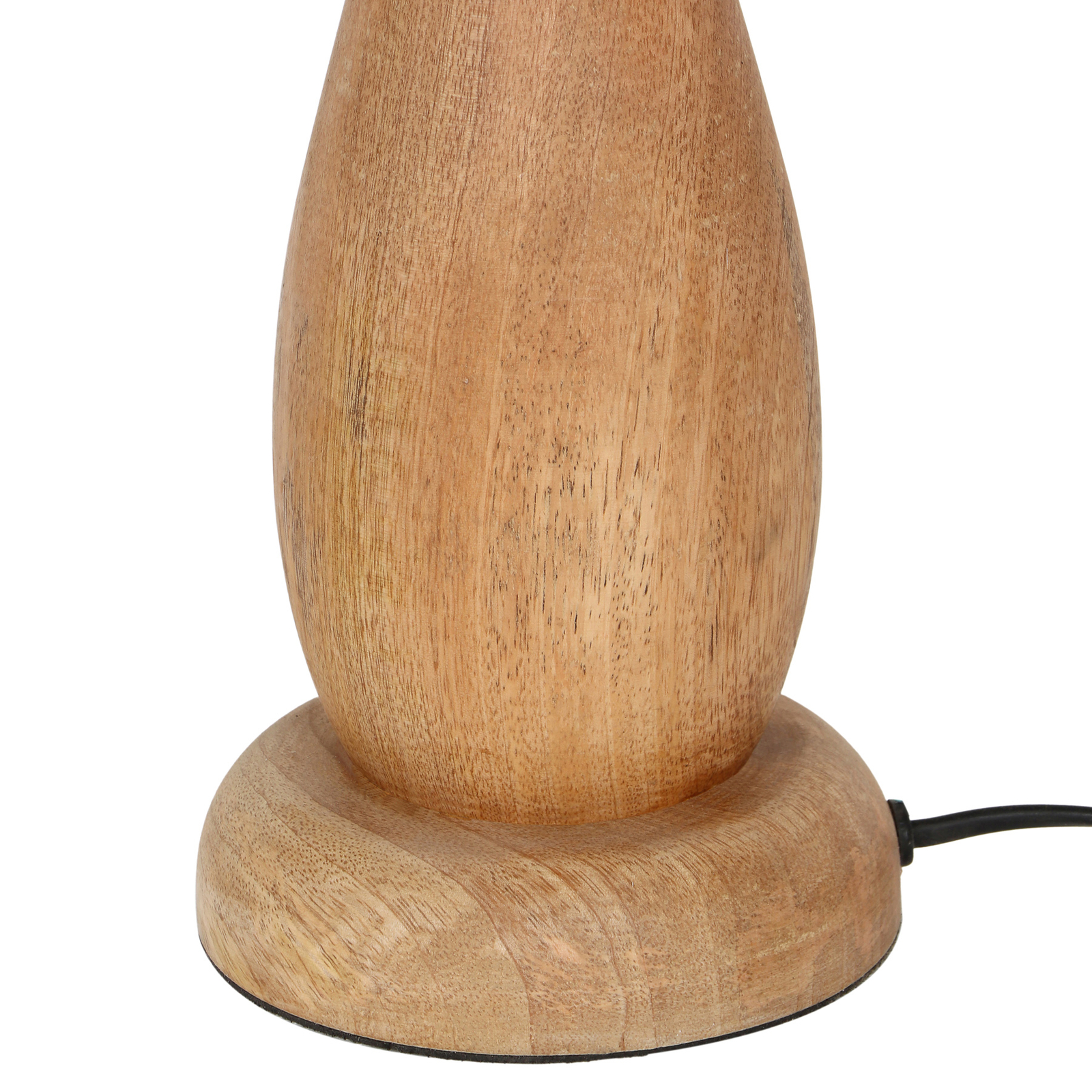 Toba table lamp, jute, wood, natural finish