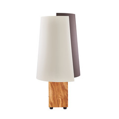 HerzBlut lampada da tavolo Jojo, legno, marrone/crema, 51,5 cm, E27