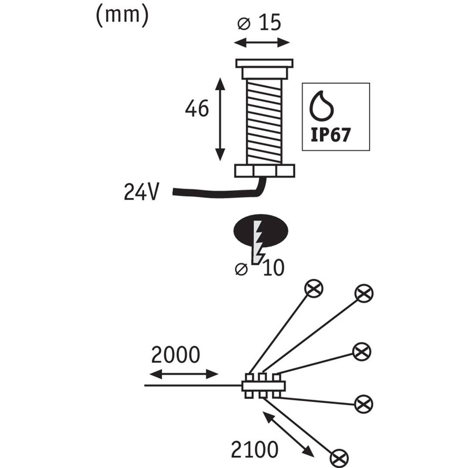 Paulmann Plug & Shine oprawa wpuszczana 93694 akcesoria 5 szt