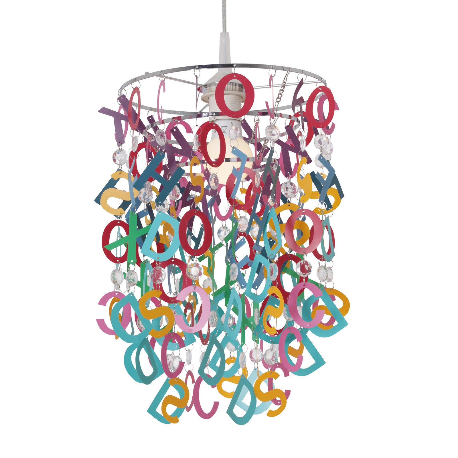 Näve Lampă suspendată Letterly cu litere libere - Camera copiilor - multicolor - Plastic