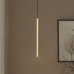 LED-Pendelleuchte Rulo, gold, Ø 3,2 cm, Stahl, 3000 K