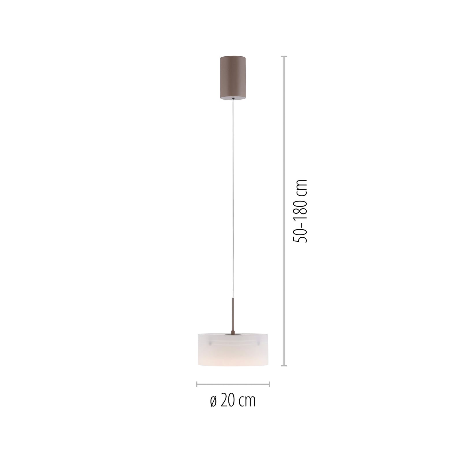 LED pakabinamas šviestuvas „MARIKA“, smėlio spalvos/baltas, skersmuo 20 cm,