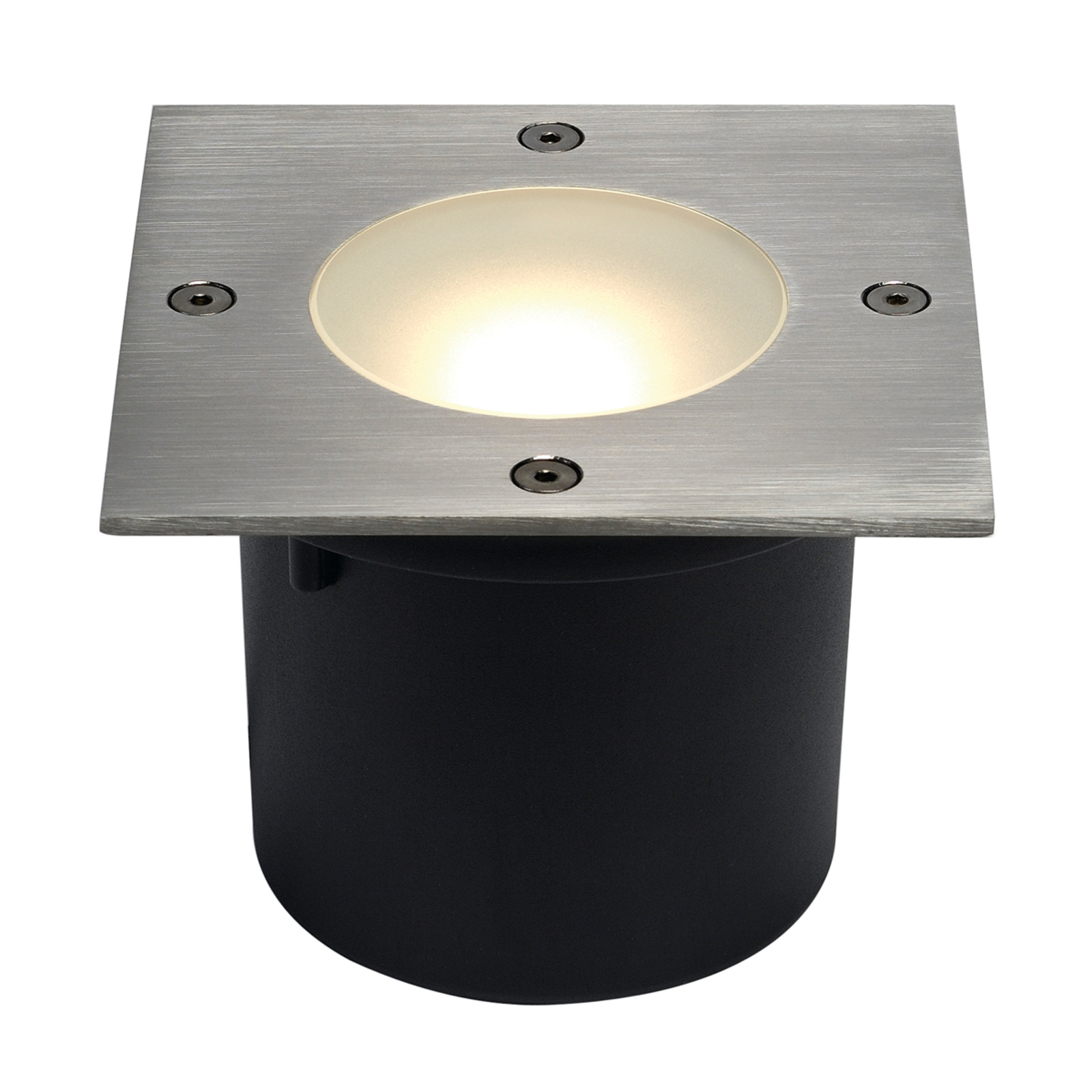 SLV Wetsy Disk LED floor light, angular, Stainless steel 316, 9 W, energy efficiency: A+