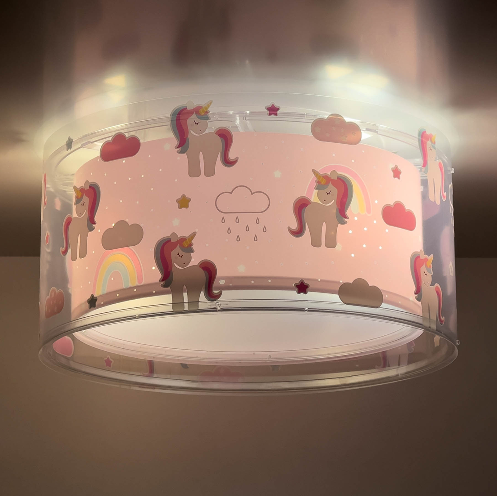 Dalber Unicorns ceiling lamp unicorn motif, 1-bulb