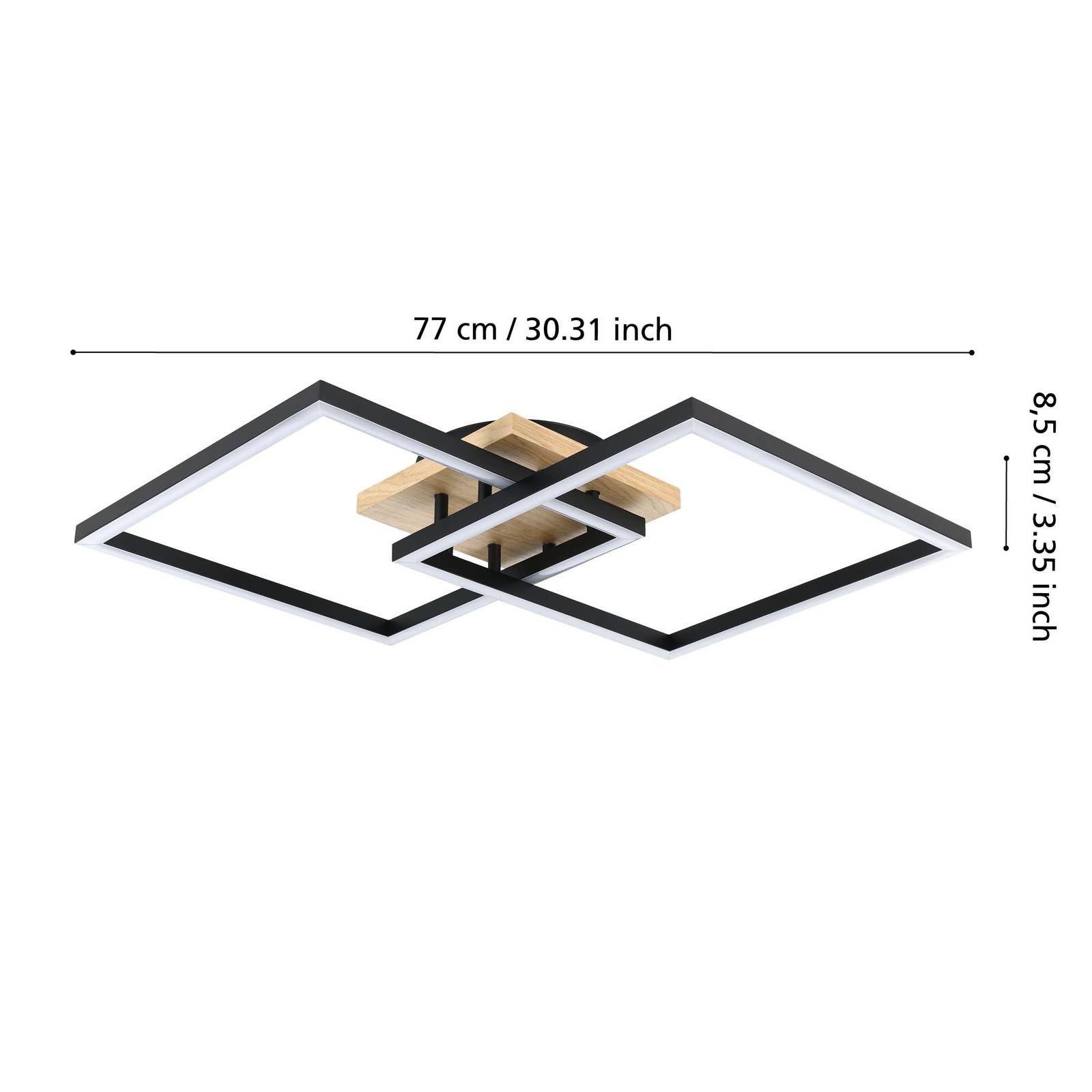 EGLO connect Inteligentna lampa sufitowa LED Lomaltas-Z, 77 cm, 4400 lm