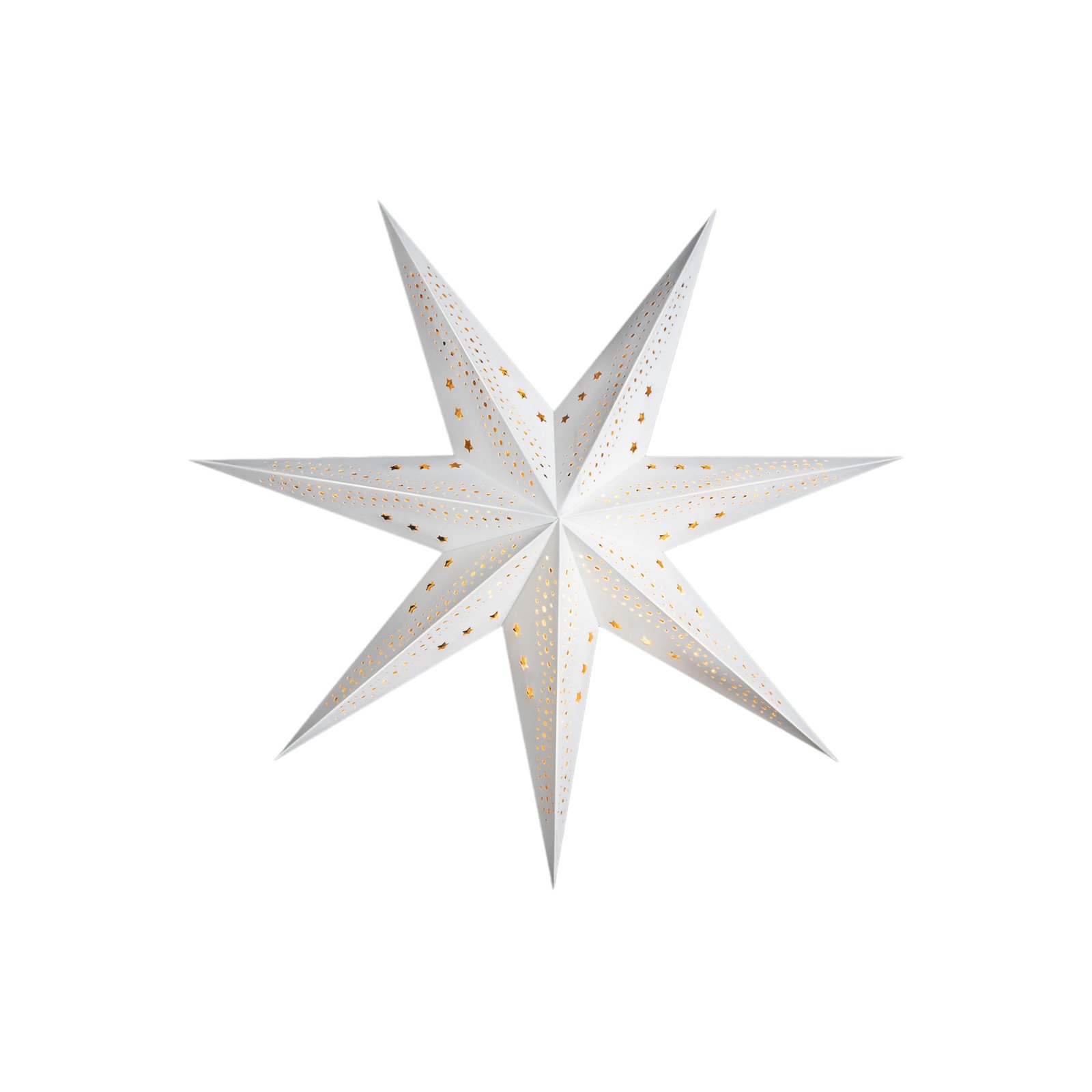Sterntaler fløyel papirstjerne, Ø 75 cm hvit