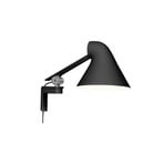 NJP Wall Lamp Lamp Short Arm Black - Louis Poulsen