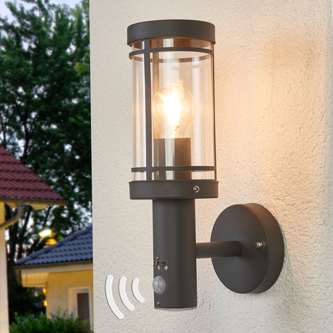Lampa ścienna Djori z czujnikiem ruchu, zewnętrzna
