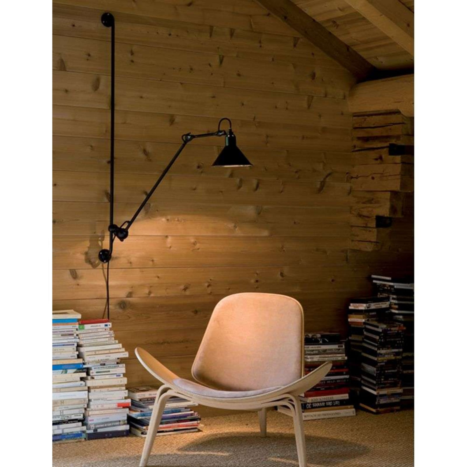 214 Væglampe Round Sort/Sort/Kobber Lampe Gras - Stue - Metal