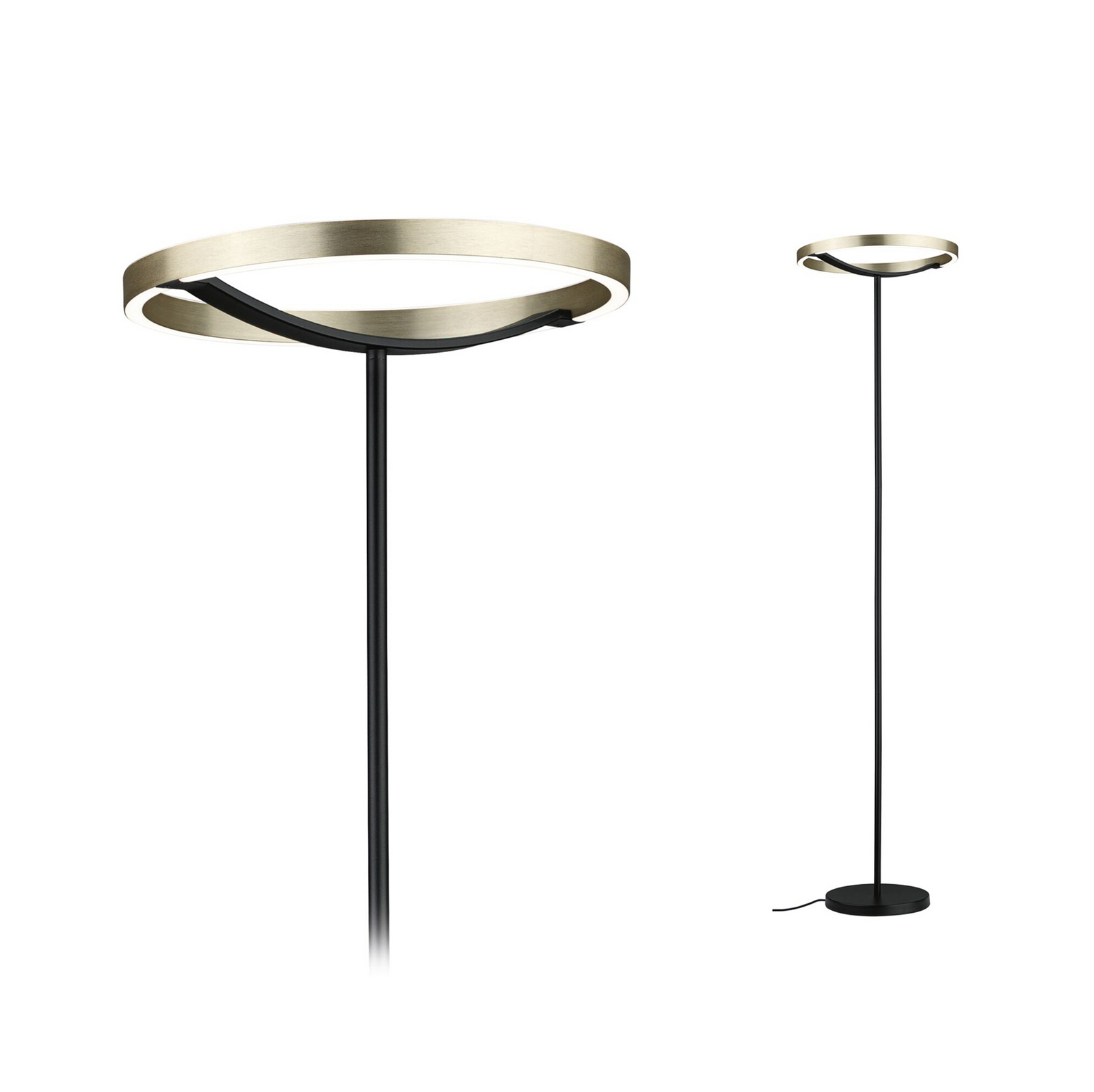 Lampada LED da pavimento Paulmann Melira, nera/dorata, altezza 157 cm Lampada LED da pavimento Paulmann Melira, nera/dorata, altezza 157 cm
