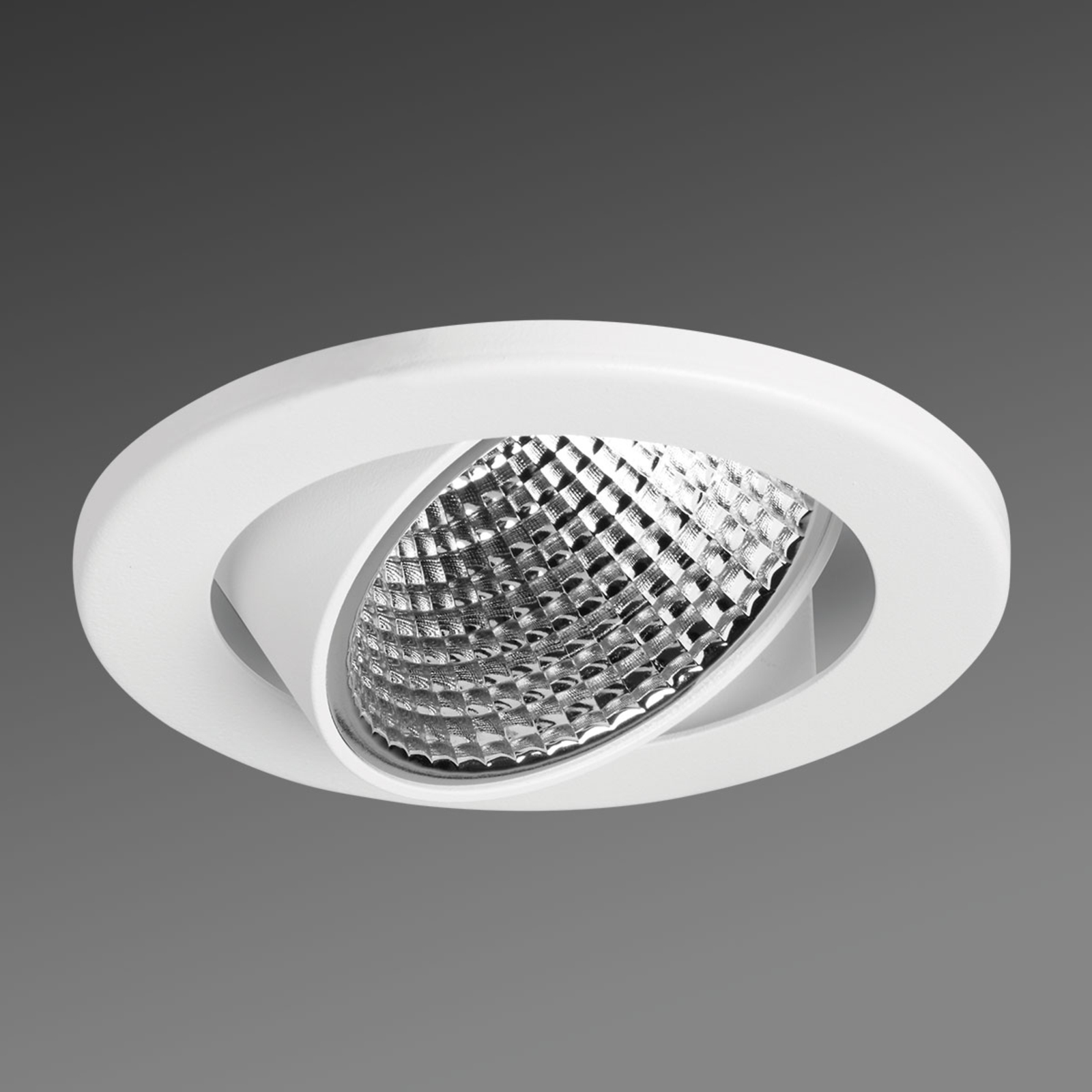 OMS Zipar Adjustable LED downlight 12 W 3,000 K, for Hallway, sheet steel, aluminium, 12 W, energy efficiency: A++