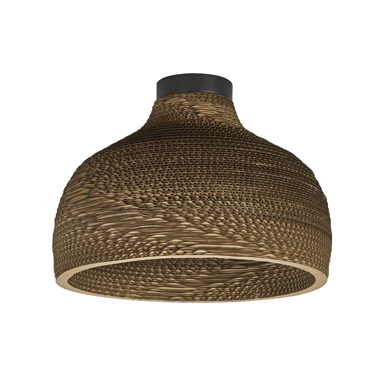 OSRAM ceiling light HAT, brown, Ø 36 cm, corrugated cardboard, E27