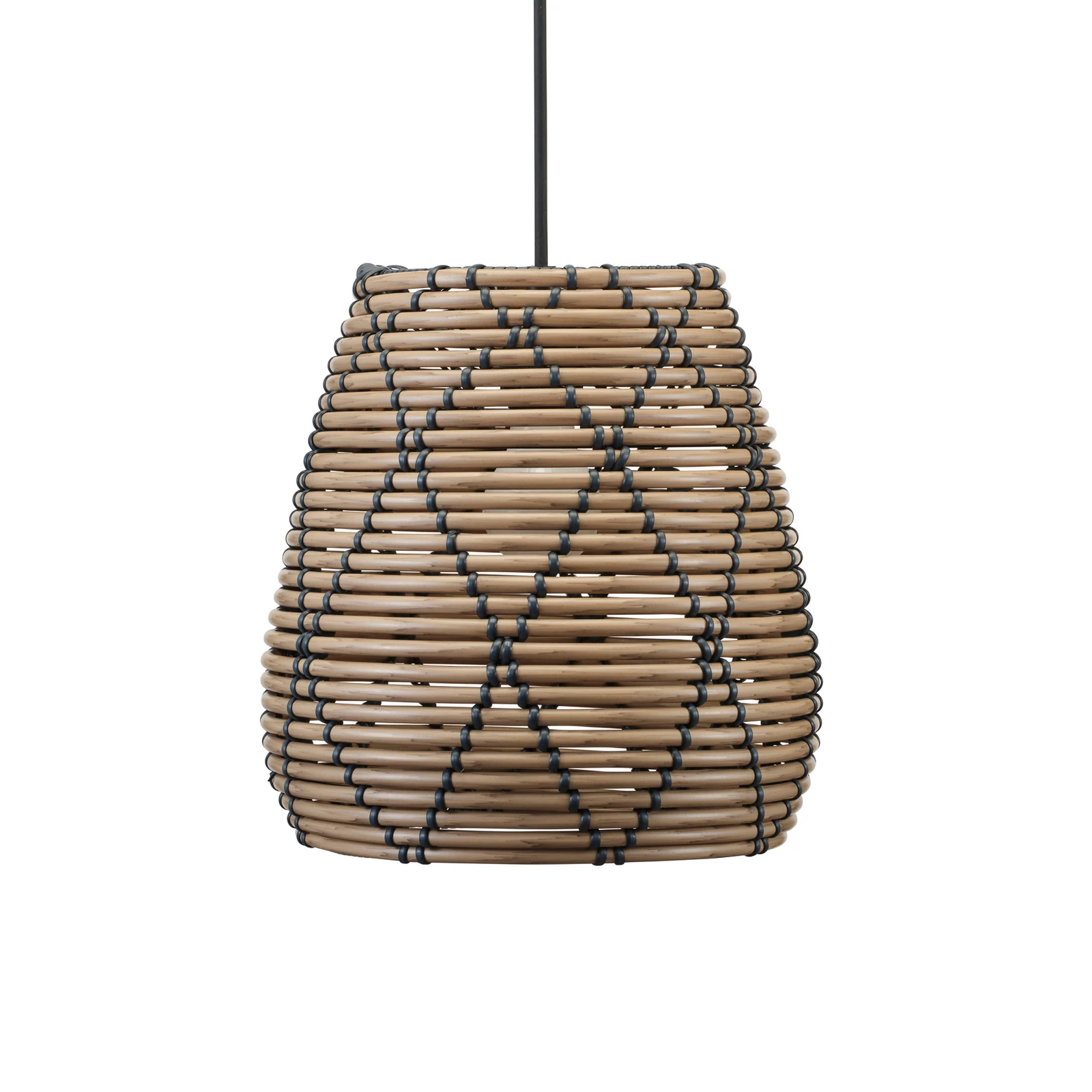 PR Home Suspension d'extérieur Lollo, aspect rotin naturel, Ø 28 cm