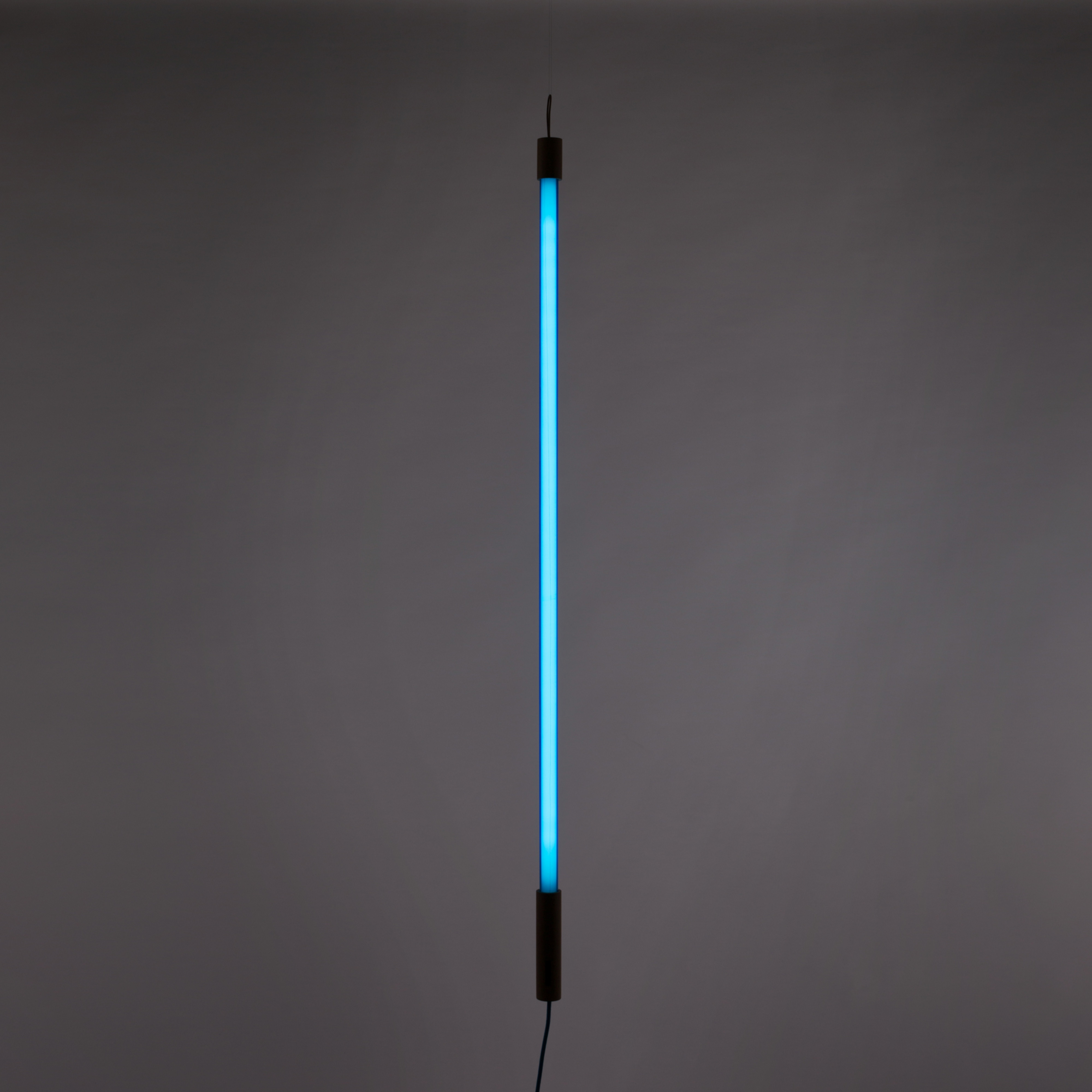 SELETTI LED-Leuchte Linea, blau, Holzdetails, universal