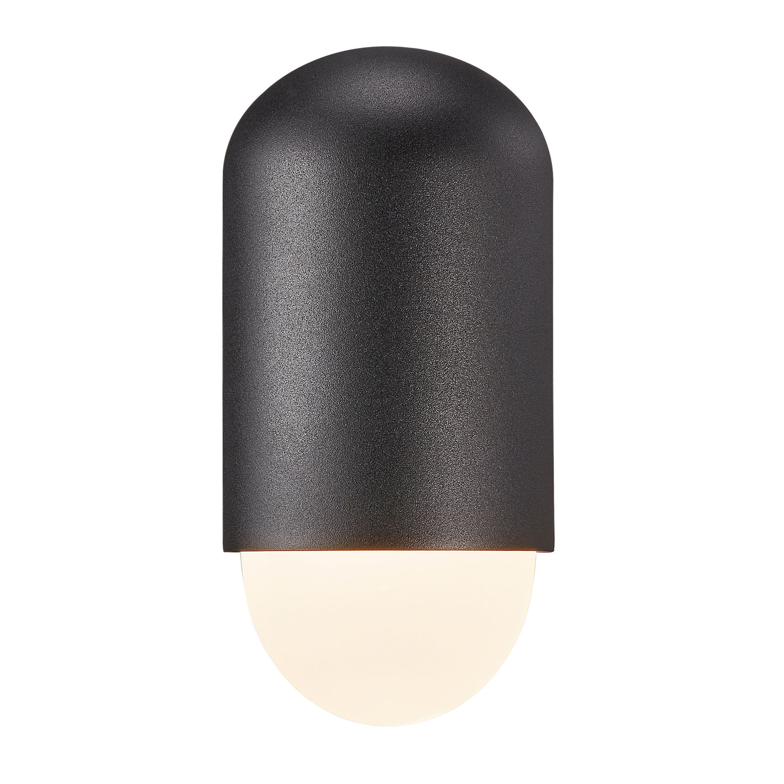 Vonkajšie nástenné svietidlo Heka, čierne, hliník, výška 21,6 cm